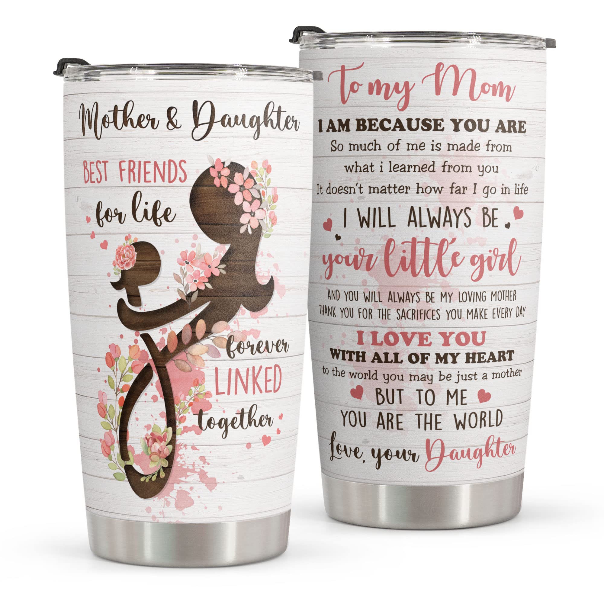 20oz Stainless Steel Tumbler - Perfect Mother's Day & Birthday Gift for Mom, Grandma, Nana from Daughter - Ideal for Coffee, Tea & Daily Hydration at Home, Office or Travel