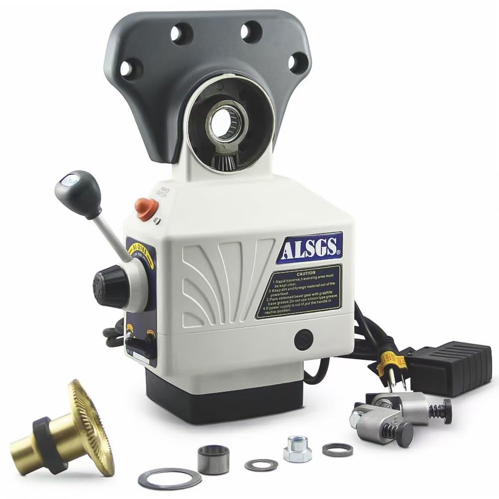 Al-310S X-Axis Power Feed for Milling Machine - 650 in-lb Torque, 2-200 RPM, 110V - Compatible with Small Grinding Machines & Radial Milling Machines - Ideal for Precision Metalworking & DIY Projects