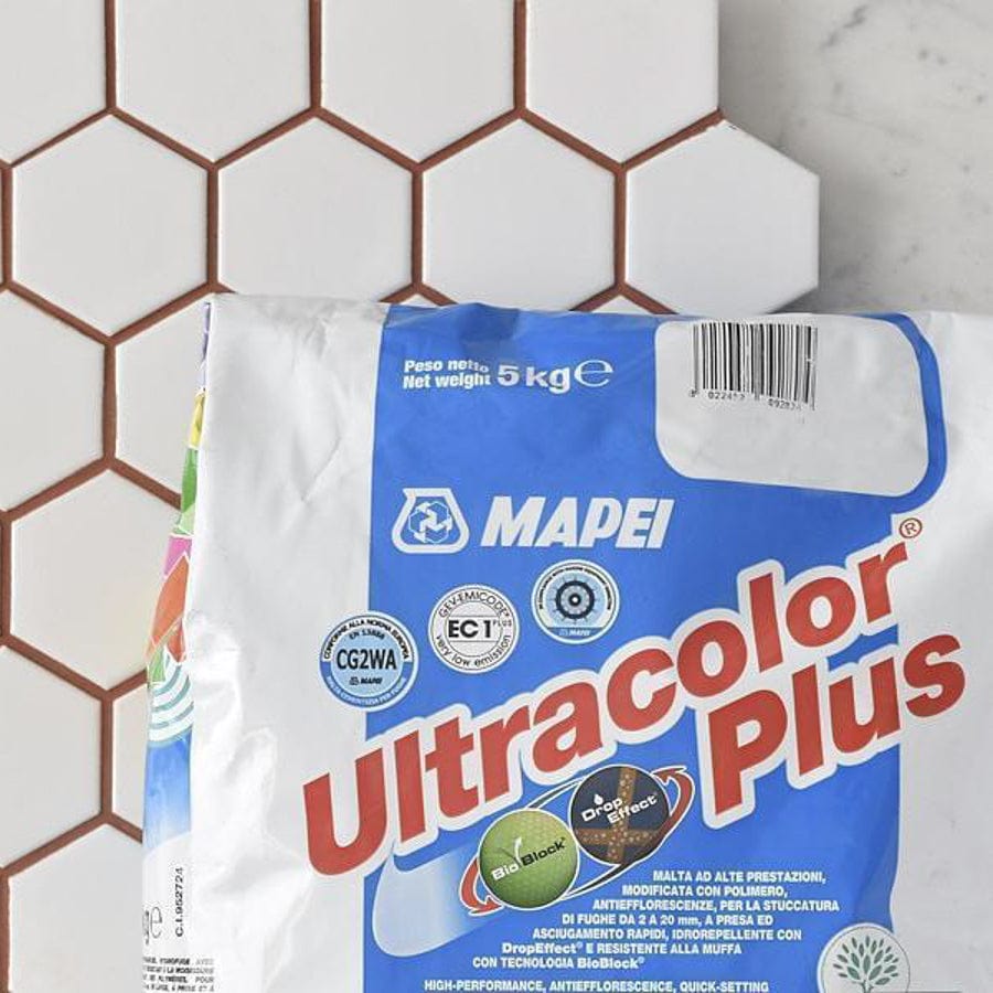 Mapei Grout Ultracolor Plus - Premium Sanded Grout for Tile & Stone - Terracotta Color (5kg/11 lb Bag) - Ideal for Bathroom, Kitchen & Flooring Projects