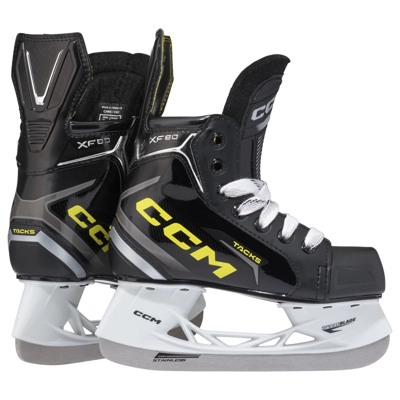 CCM Tacks XF80 Youth Ice Hockey Skates - Lightweight & Durable for Hockey Training & Games - Perfect for Kids & Teens on Ice