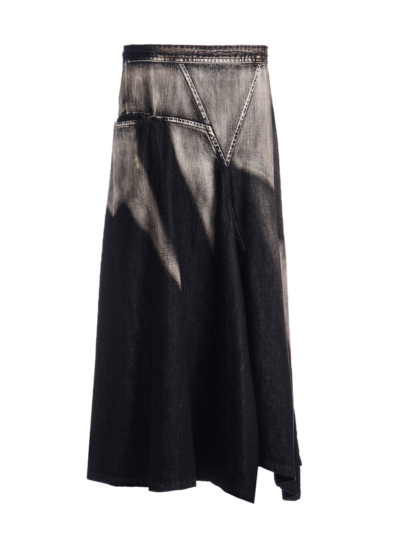 Spotted Denim Triangle Gusset Flare Skirt for Women - Vintage Retro High Waist A-Line Skirt - Perfect for Casual Outfits, Parties, and Boho Fashion