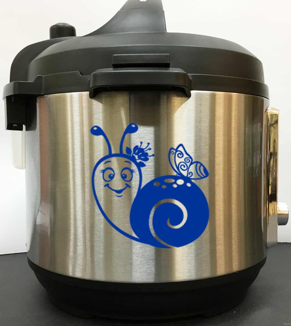 Blue Snail Vinyl Decal Sticker for Instant Pot & Pressure Cooker - Waterproof, Durable Kitchen Appliance Decoration - Perfect for Home, Office, or Gifts
