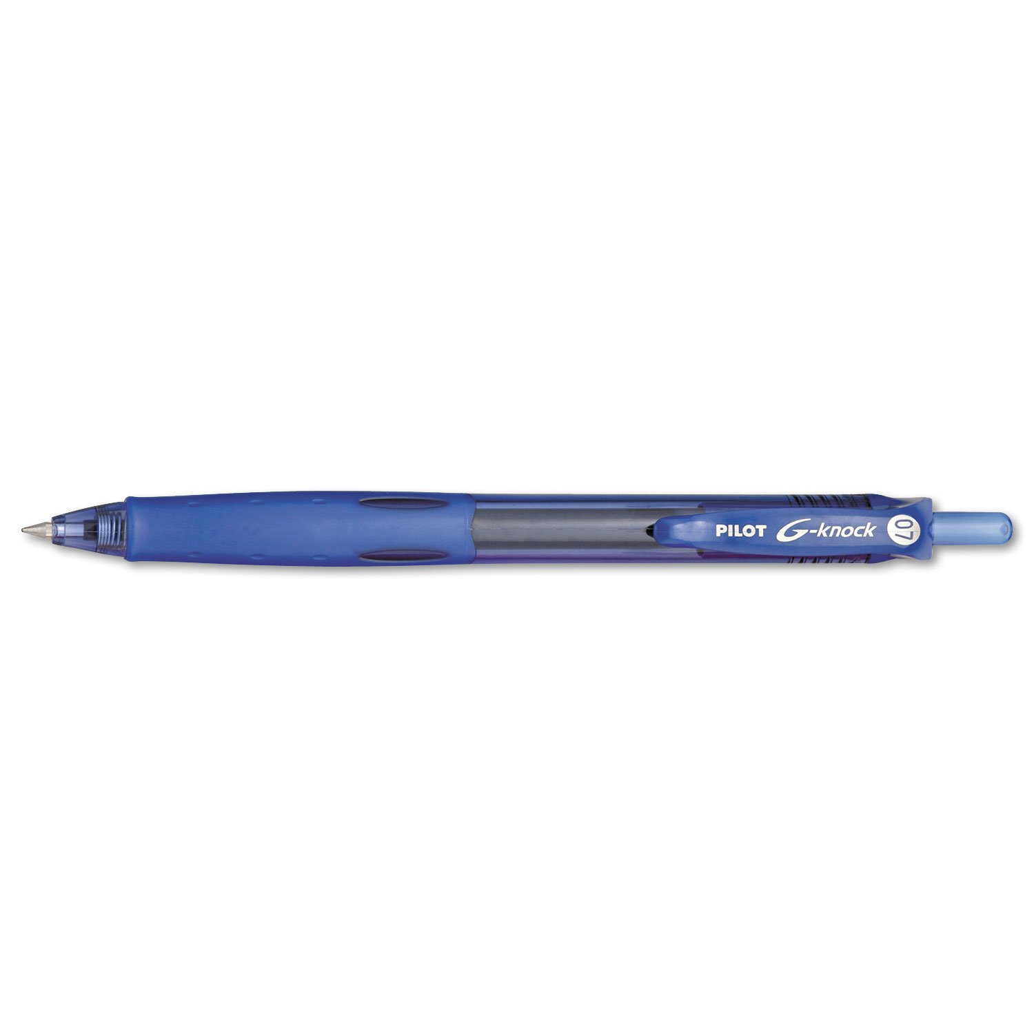 Pilot G-Knock BeGreen Refillable Retractable Gel Pens - Fine Point 0.7mm Blue Ink - 12 Pack (31507) - Perfect for Office, School, Note Taking & Eco-Friendly Writing