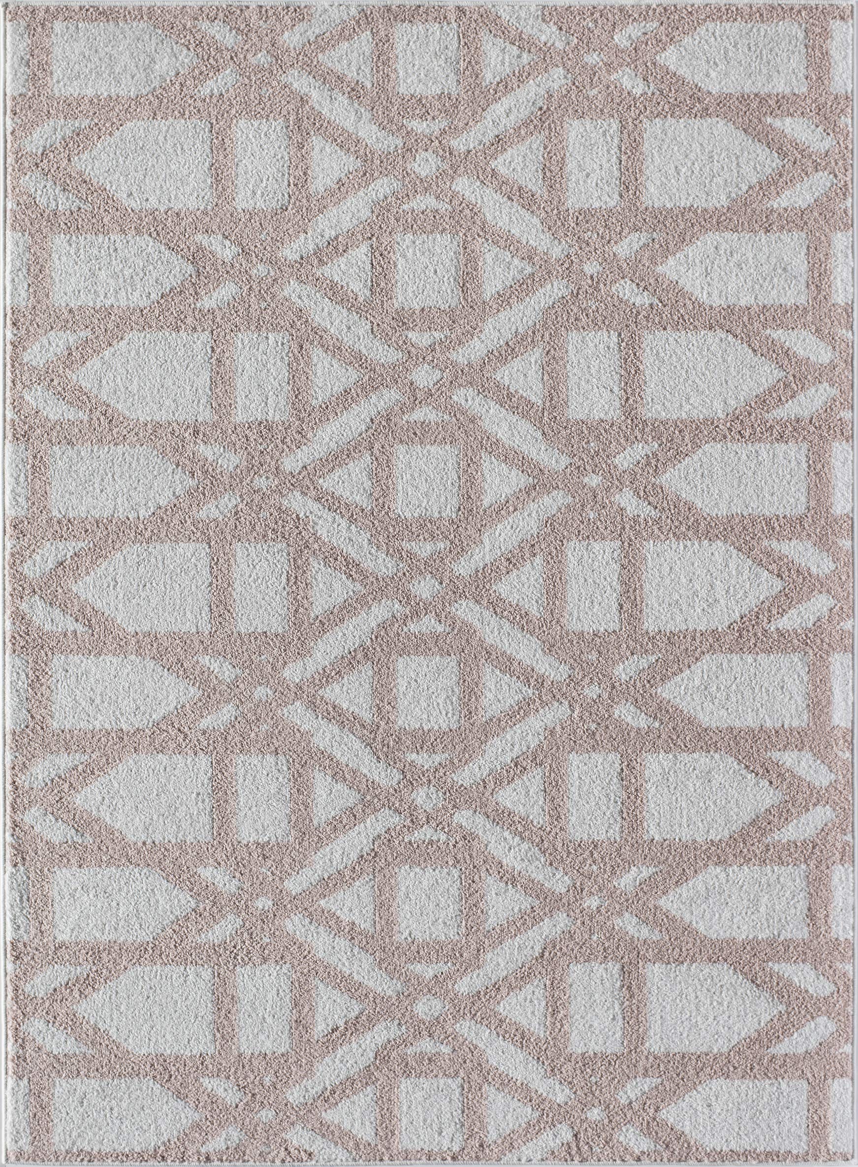 Rugs America Mika Collection MO30B Spiced Milk Contemporary Geometric Area Rug 5'0