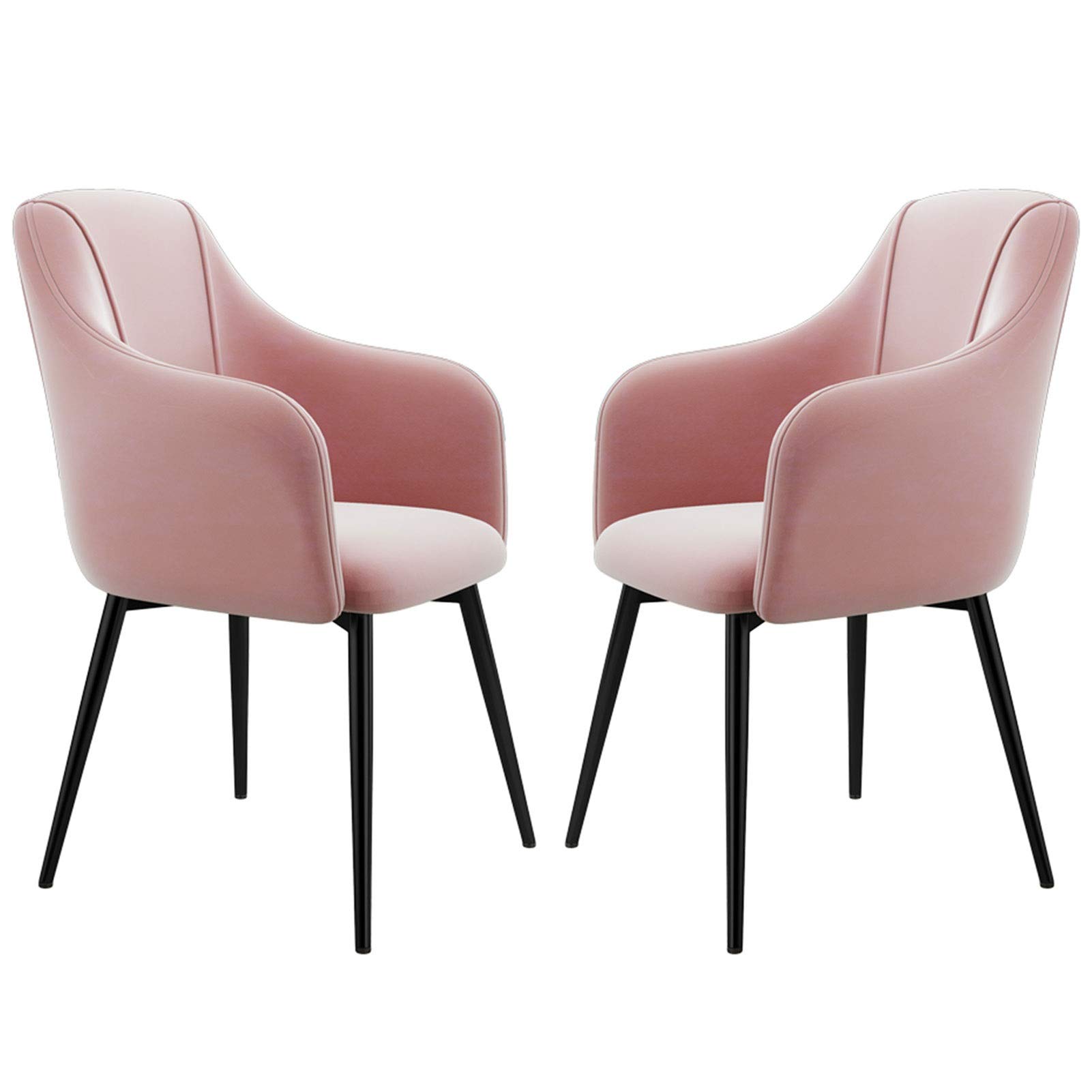 Luxury Velvet Dining Chair with Metal Legs - Retro Design Armchair for Office, Meeting, Lounge, Cafe, Training, Agency, Club & Guest Reception - Sturdy & Comfortable (Gray) - Perfect for Home, Office & Commercial Spaces