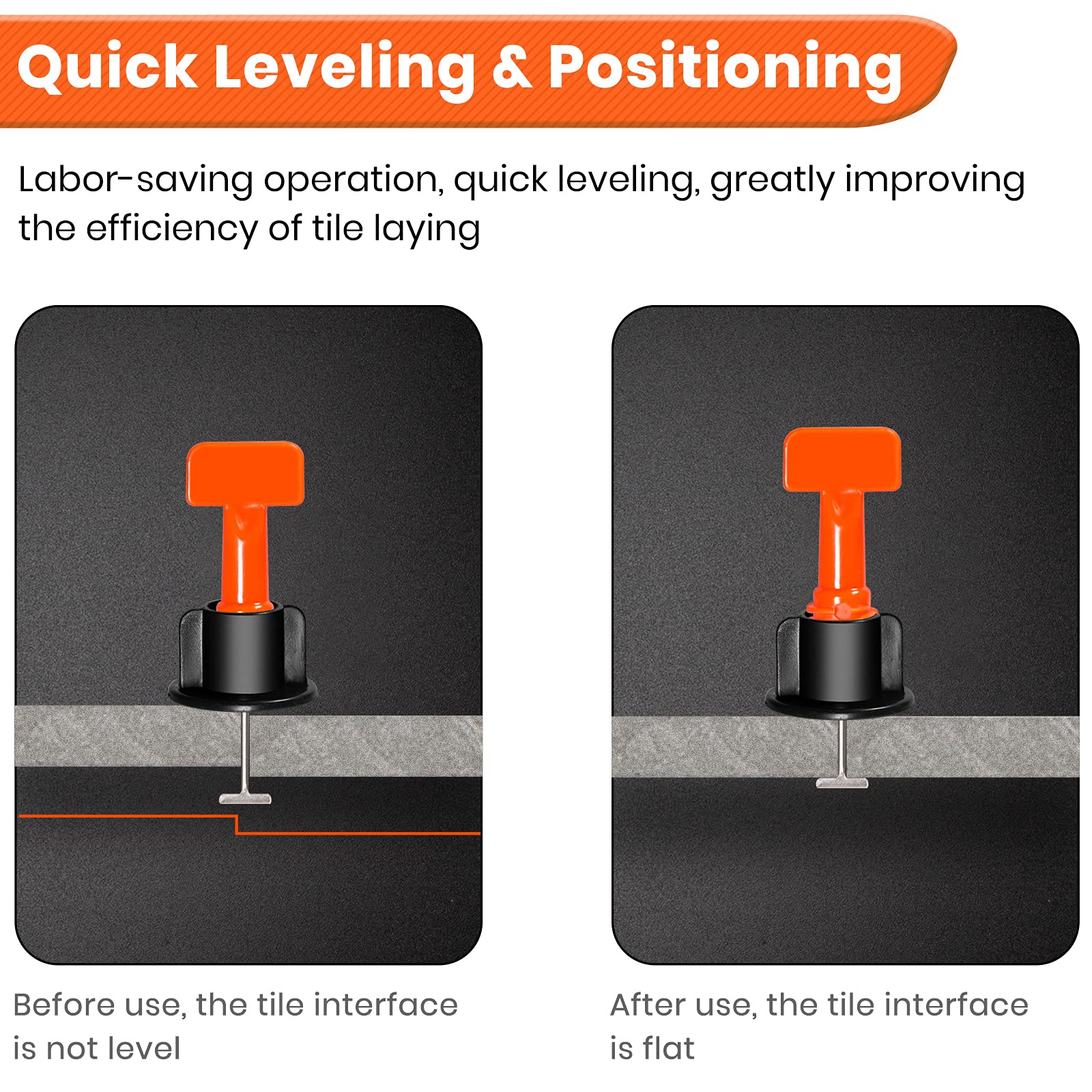 200pcs Reusable Tile Leveling System Kit with 1000pcs 1/12