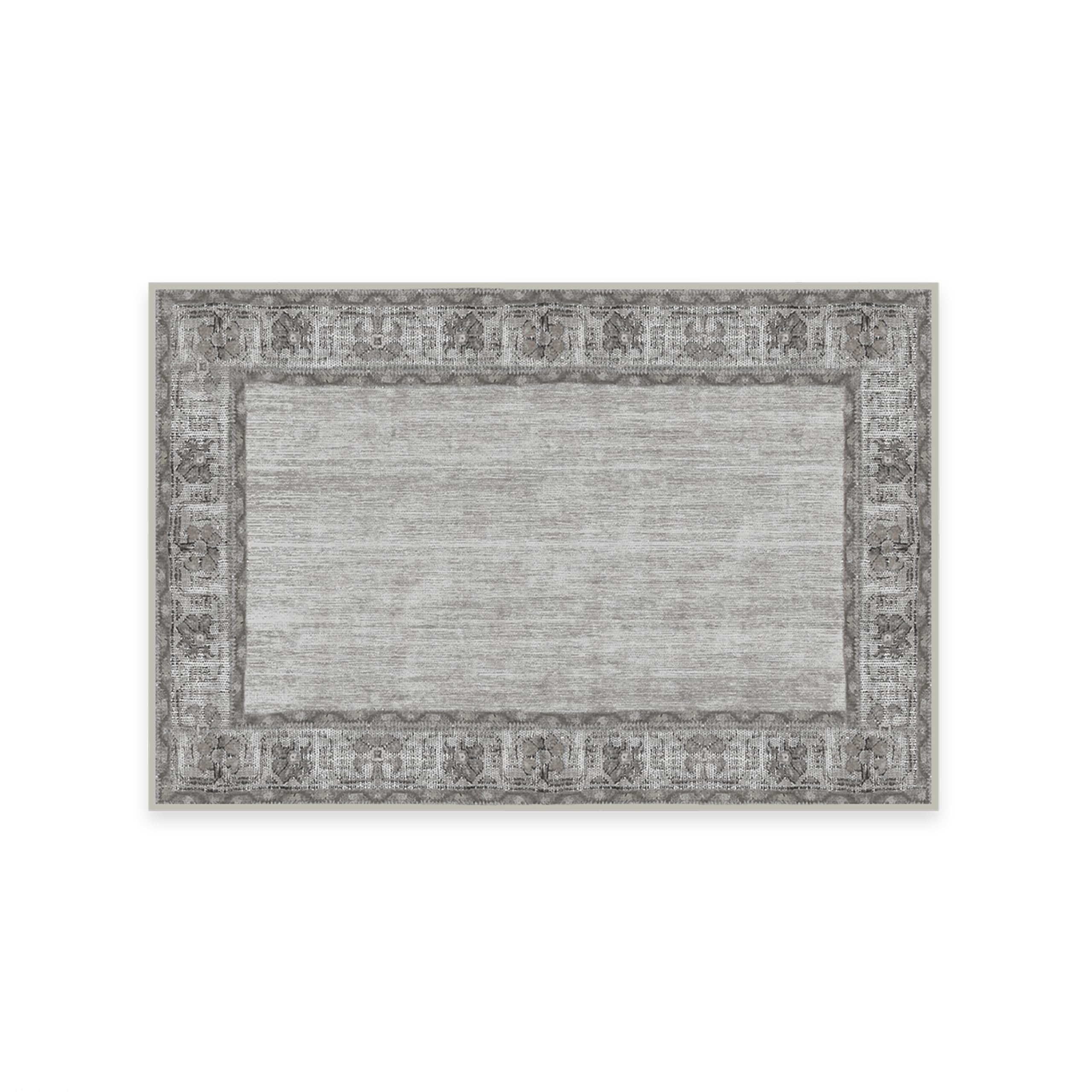 Washable 2x3 Area Rug by Ruggable - Zinnia Grey Non-Slip Premium Rug for Living Room, Bedroom, Kitchen, Office & Classroom | Includes Gripper Pad | Perfect for High-Traffic Areas & Pet-Friendly Homes