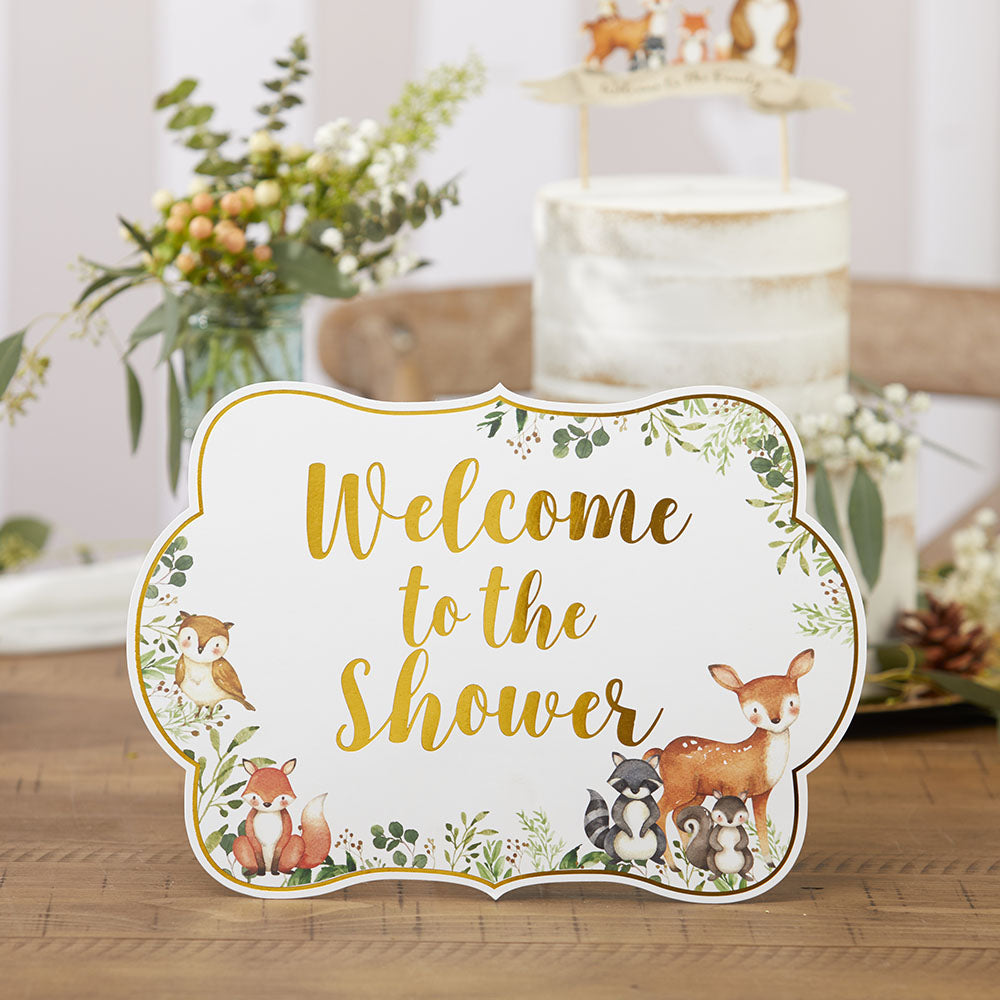 Woodland Baby Nursery Decor Sign Kit - Set of 8 Hand-Painted Wooden Wall Art for Baby Shower, Gender Reveal & Nursery Room Decoration - Perfect for Rustic Themed Baby Rooms & Newborn Photography Backdrops