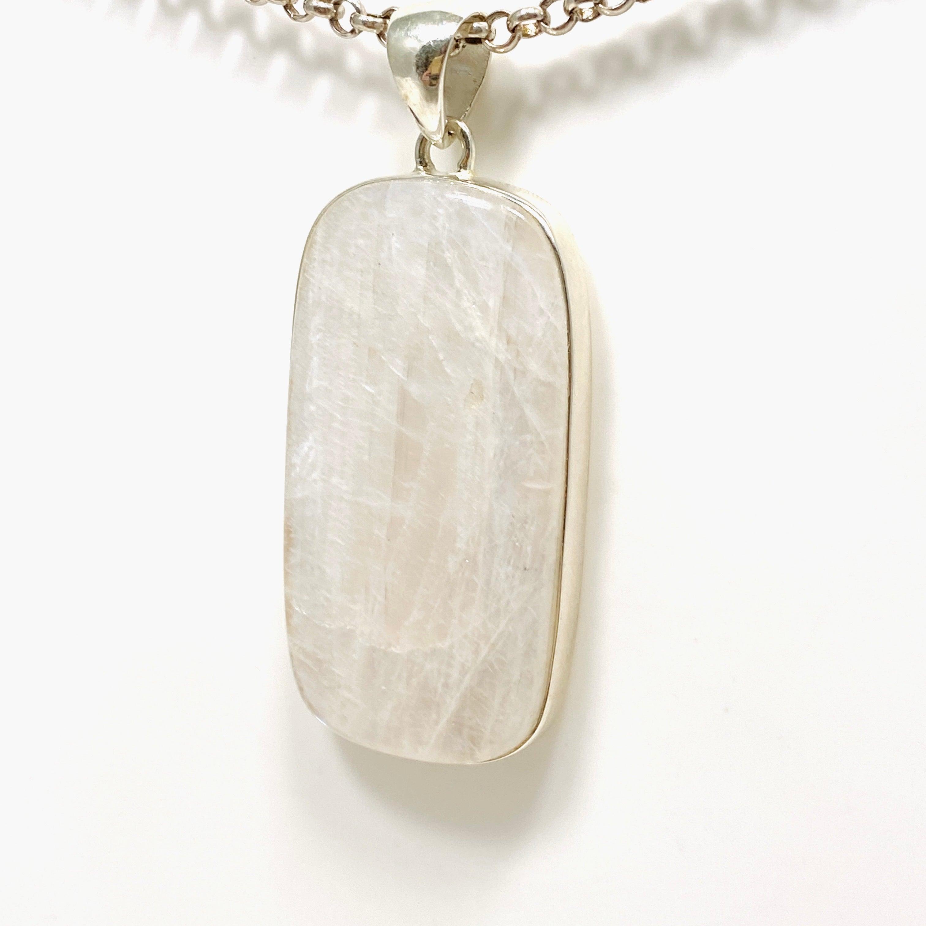 Moonstone Rectangular Pendant Necklace KPGJ4257 - Elegant Gemstone Jewelry for Women, Perfect for Everyday Wear & Special Occasions