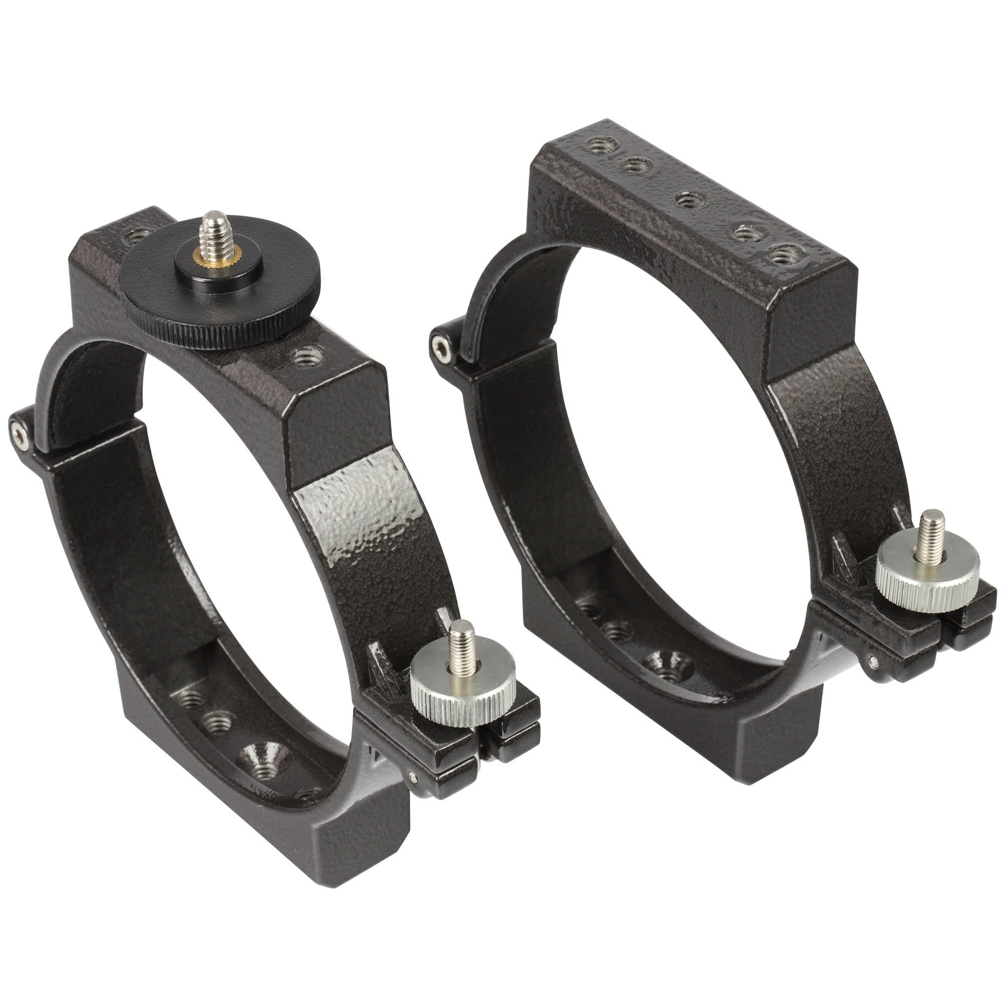 Omegon 100mm Tube Clamps for 102/660 Telescope - Heavy Duty Aluminum Pipe Mounting Rings for Astronomy & Astrophotography - Secure Telescope Tube Connection for Stargazing & Observation