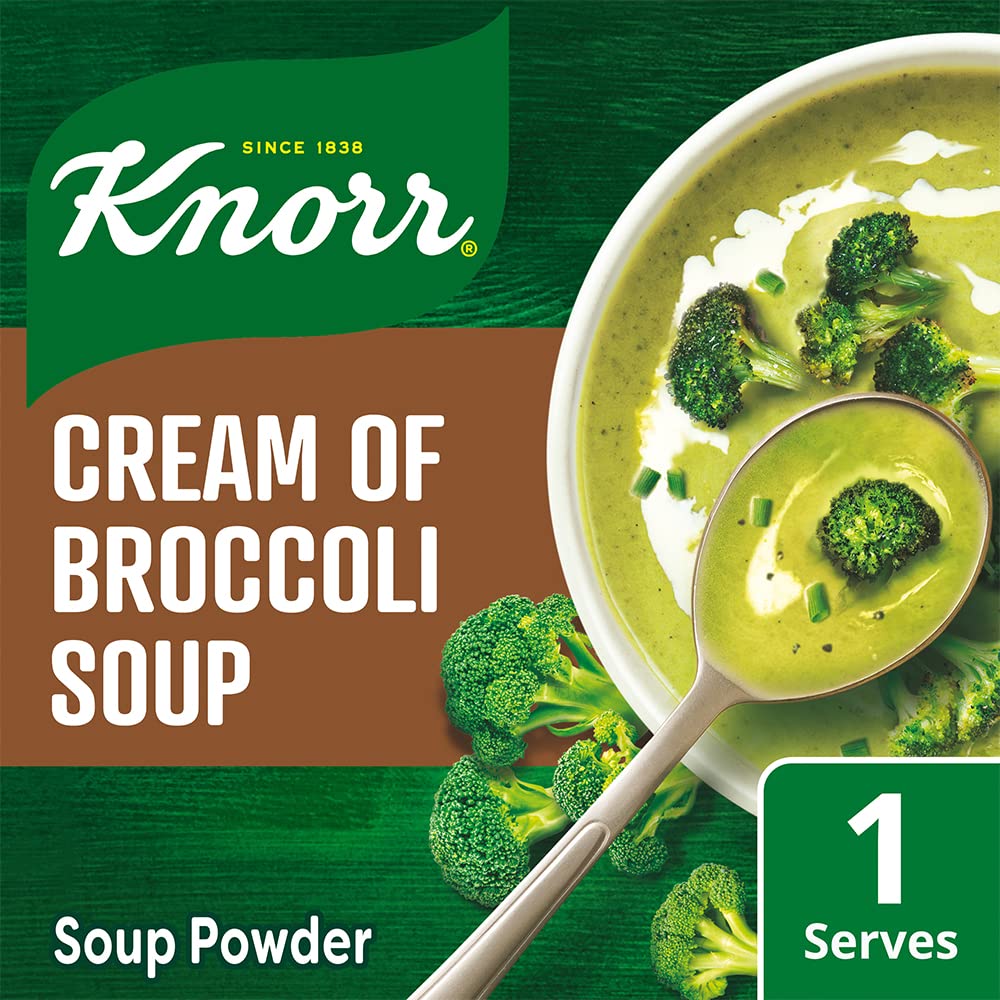 Knorr Cream of Broccoli Soup Mix 12.5g | Instant Cup Soup for Quick Meals, Office Lunches & Camping Trips