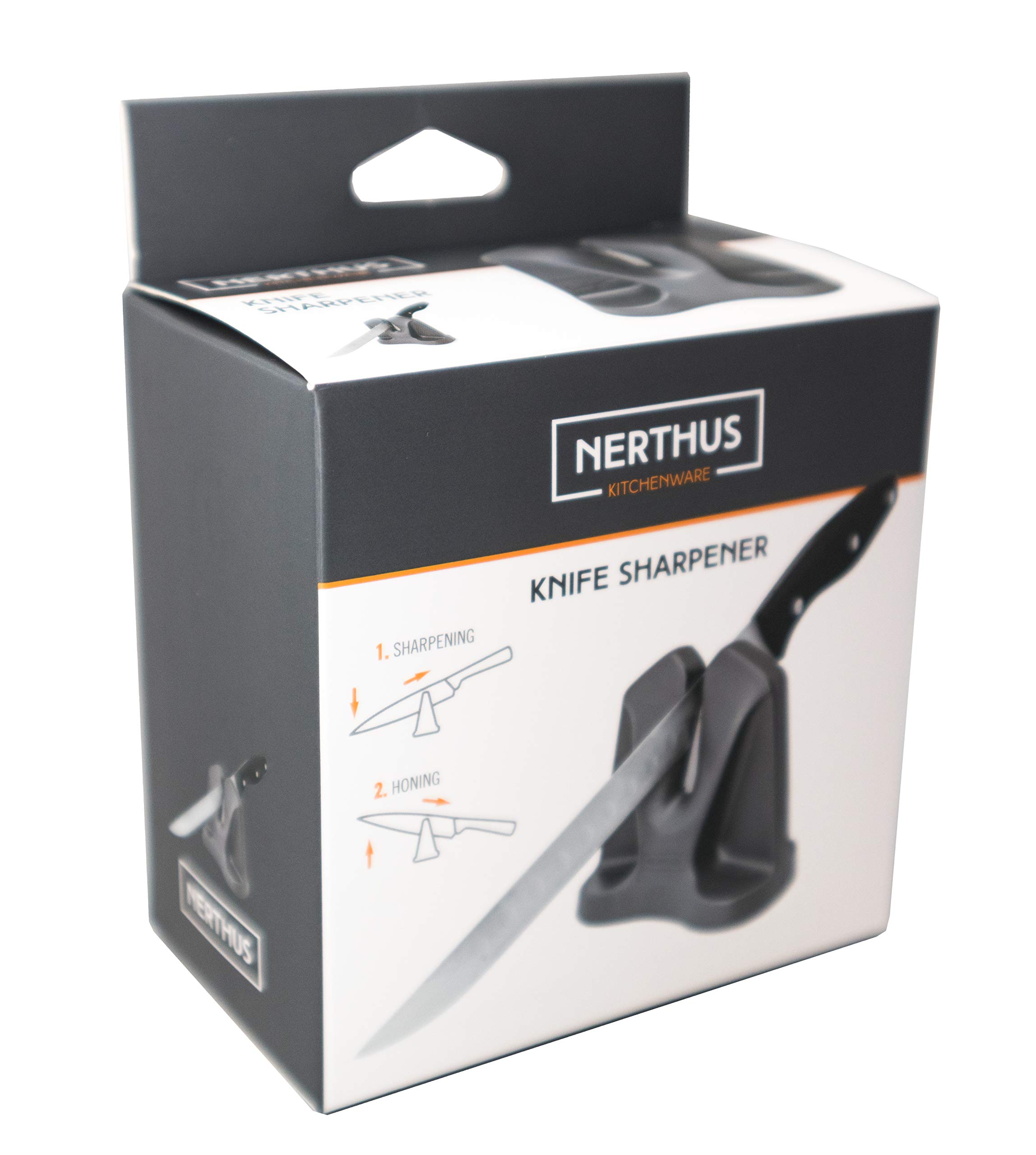 Nerthus Professional Knife Sharpener - High Precision Kitchen Knife Sharpening Tool for Chefs & Home Cooks | Perfect for Kitchen, Camping & Outdoor Cooking