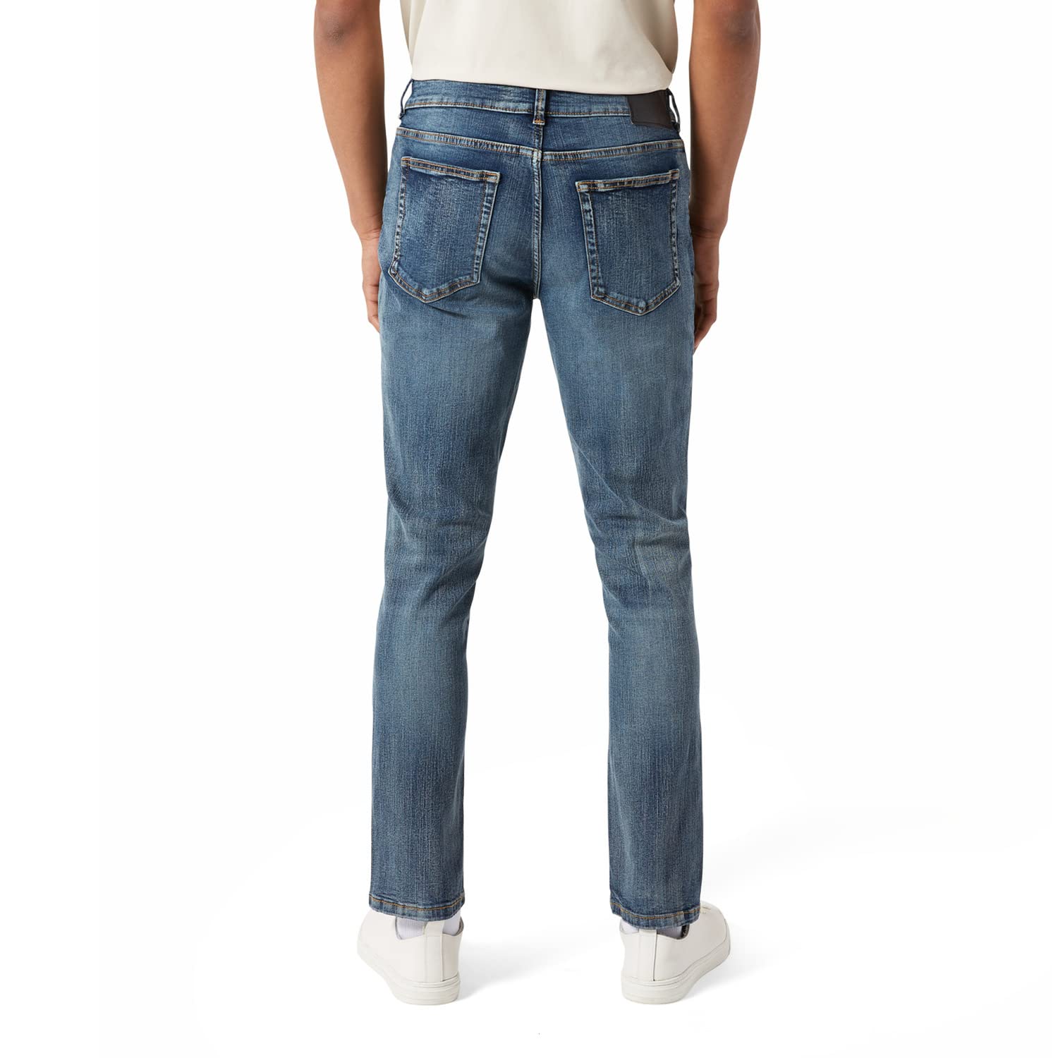 DKNY Men's Slim Fit Stretch Denim Jeans - Comfortable Bedford Style for Casual Wear & Everyday Outfits