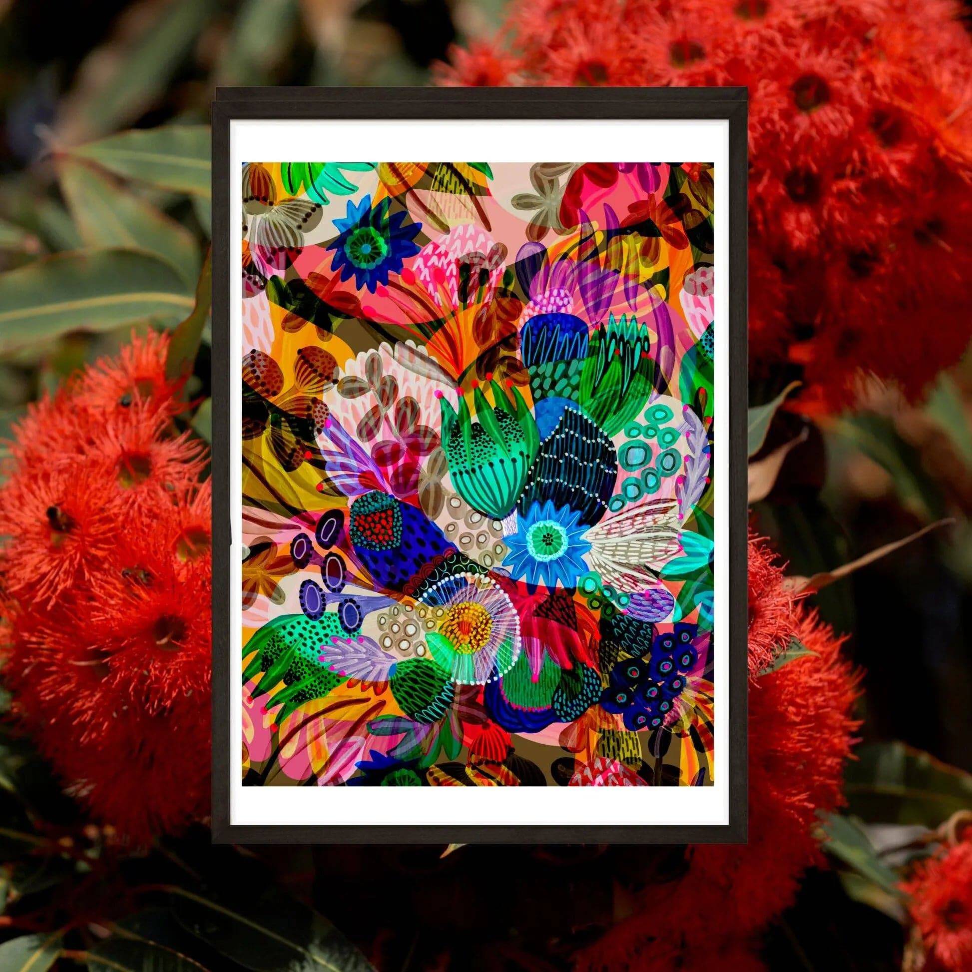 Abstract Wall Art Print - Garden of Eden Painting for Modern Home & Office Decor - Perfect for Living Room, Bedroom or Office Wall Decor