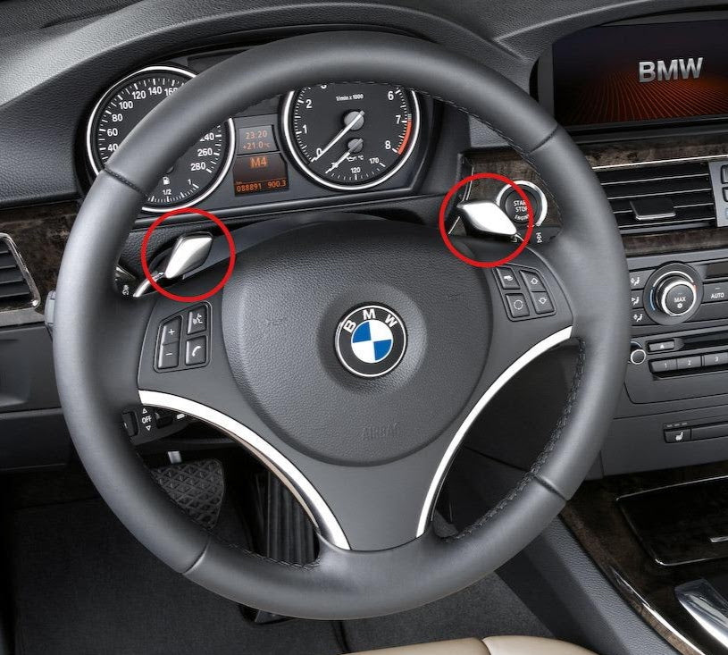High-Performance CNC Red Aluminum Steering Wheel with Larger Paddle Shifters - Compatible with BMW EXX M3 M6 X5M X6M - Perfect for Racing & Street Driving