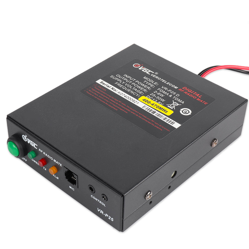 VGC VR P25UD UHF Radio Amplifier - 40W Power Boost for Analog & DMR Modes | Auto Mode Switching | Ideal for Emergency Responders, Security Teams & Outdoor Adventures