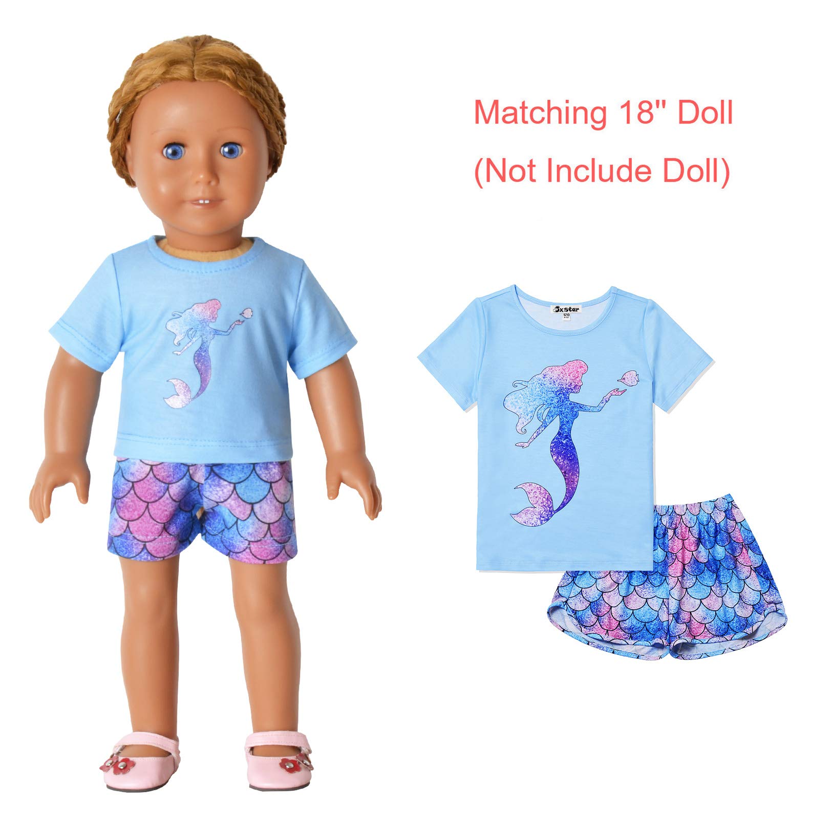 **Unicorn Pajama Set for Girls & Matching Doll Clothes | Soft & Comfortable Kids PJS | Perfect for Sleepovers, Birthday Gifts & American Girl Doll Playtime**
