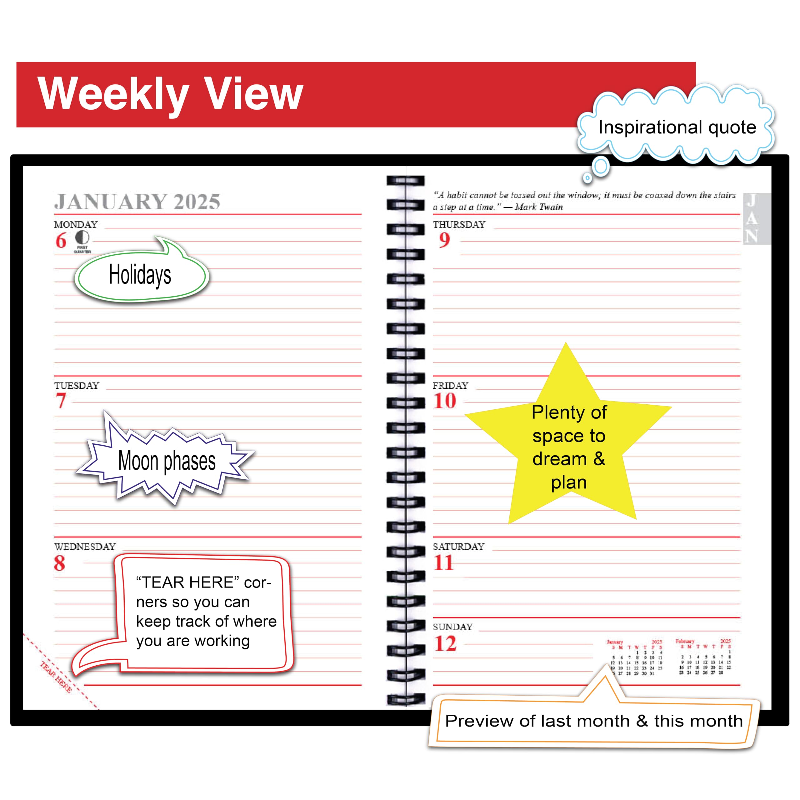 2025 Atlanta Georgia Planner - 3-Year Calendar with Daily, Weekly & Monthly Views | Travel Notebook, City Guide & Adventure Diary for Tourists, Business Trips & Local Exploration