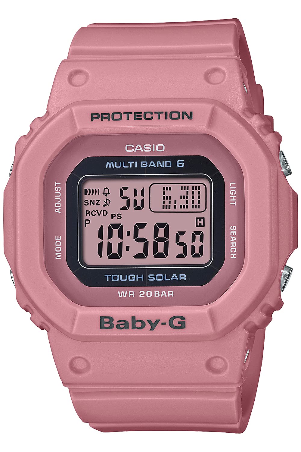 Casio Baby-G BGD-5000UET-4JF Solar-Powered Atomic Watch for Women - 20 ATM Water Resistant, Shockproof, Rubber Band - Japanese Import - Perfect for Swimming, Diving & Outdoor Sports