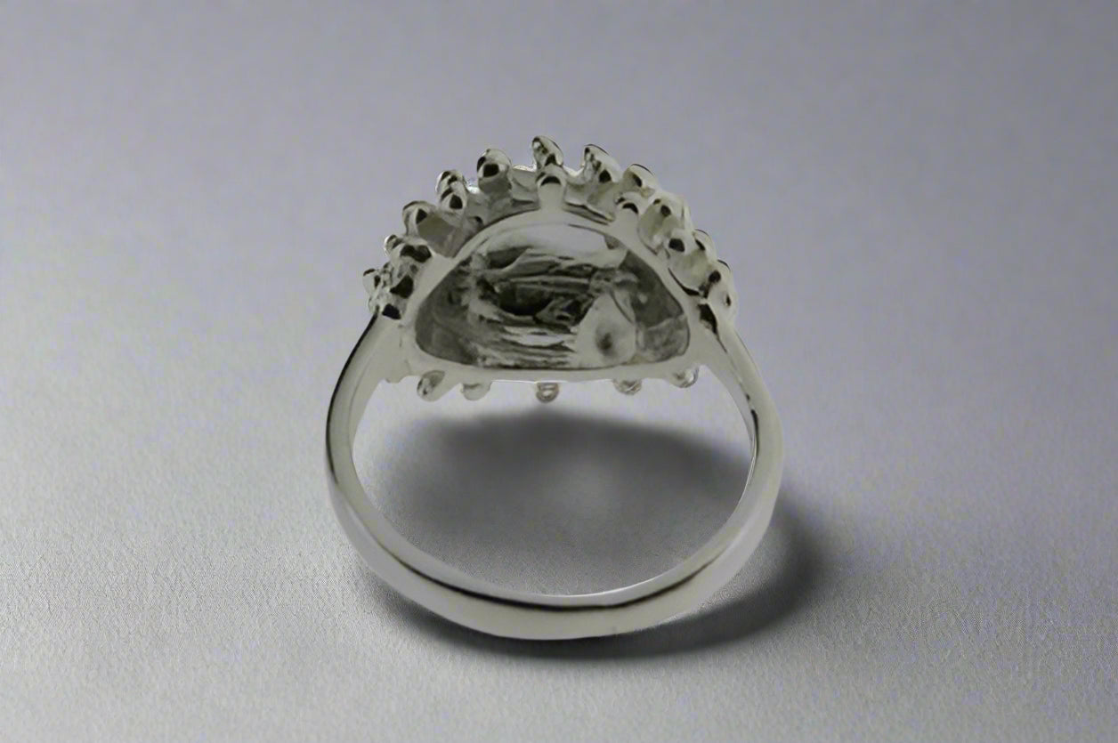 Fizzy Bubble Ring - Sterling Silver White Elegant Jewelry for Women - Perfect for Parties, Weddings & Everyday Wear