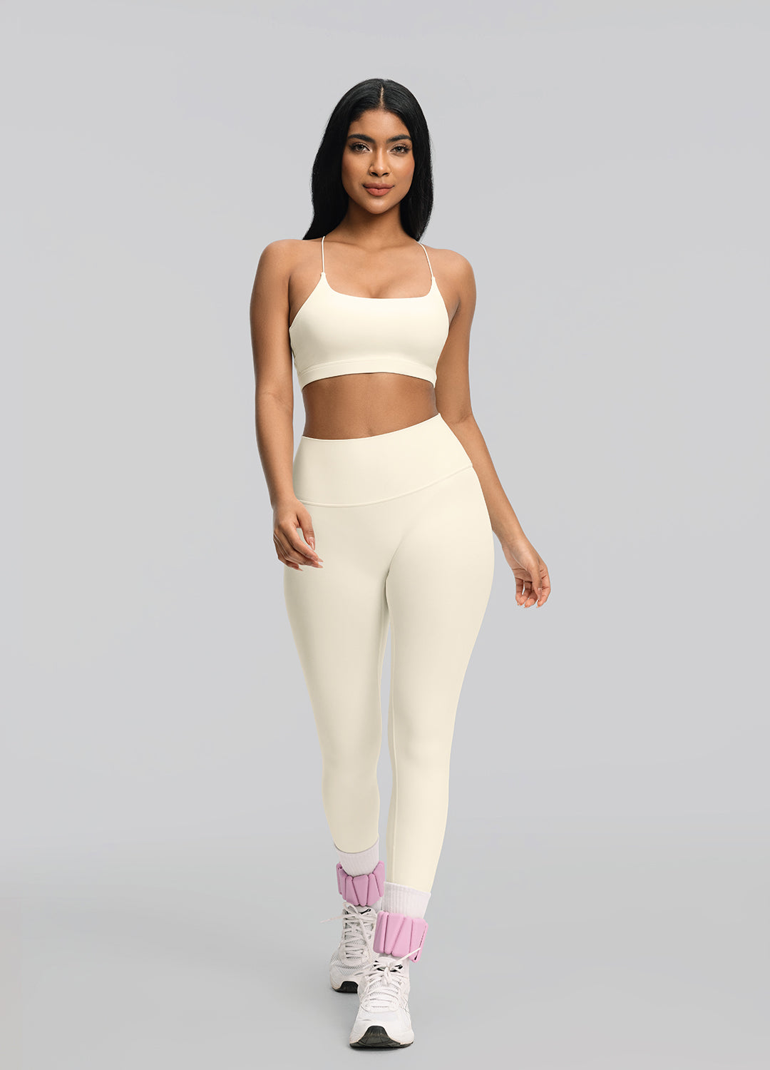 High Waist Leggings for Women - Creamy Vanilla Soft Yoga Pants | Perfect for Workout, Running & Lounge Wear