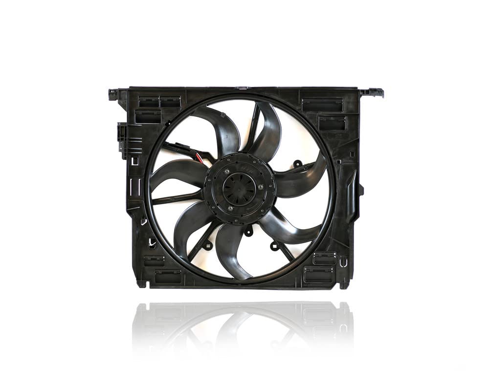 BMW Engine Cooling Fan Assembly 400W - Compatible with 2011-2012 528i Sedan 3.0L & 7-Series Hybrid | Replacement for CH4050124, Part# 17428509740 | High-Performance Cooling for Hot Weather & Heavy Traffic Driving