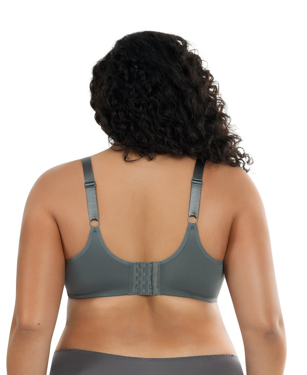 Parfait Enora Minimizer Bra - Charcoal Grey | Full Coverage Wireless Support for Everyday Comfort | Perfect for Workouts, Yoga & Daily Wear