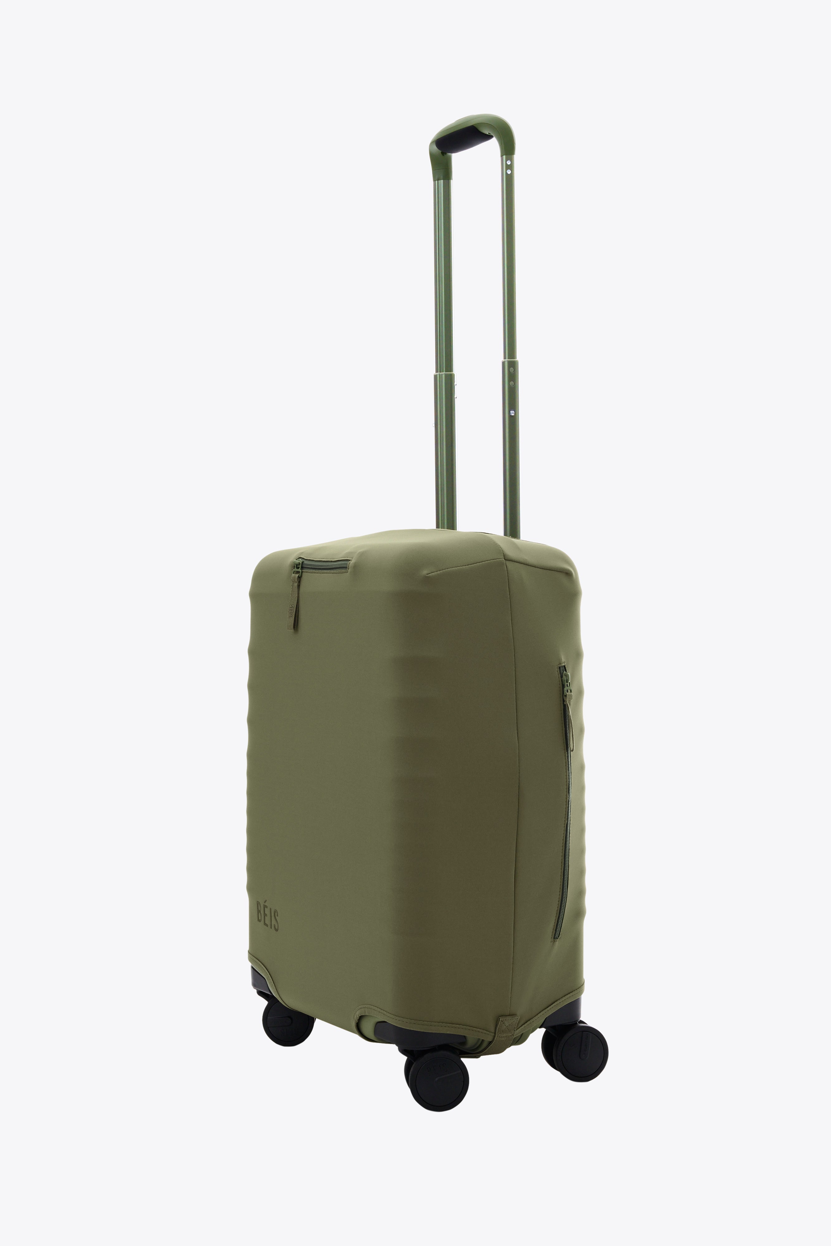 Olive Waterproof Carry On Luggage Cover - Durable Travel Protector for Suitcases | Perfect for Airplane, Train & Bus Travel