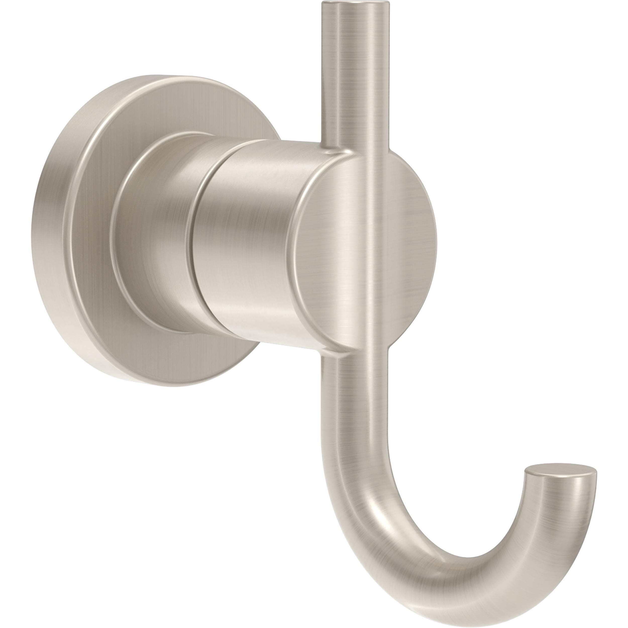 Delta Nicoli Brushed Nickel Double Towel Hooks (1-Pack) - Wall Mounted Bathroom & Kitchen Accessories for Robes, Hand Towels - Perfect for Spa, Laundry Room, Poolside & Beach House Decor