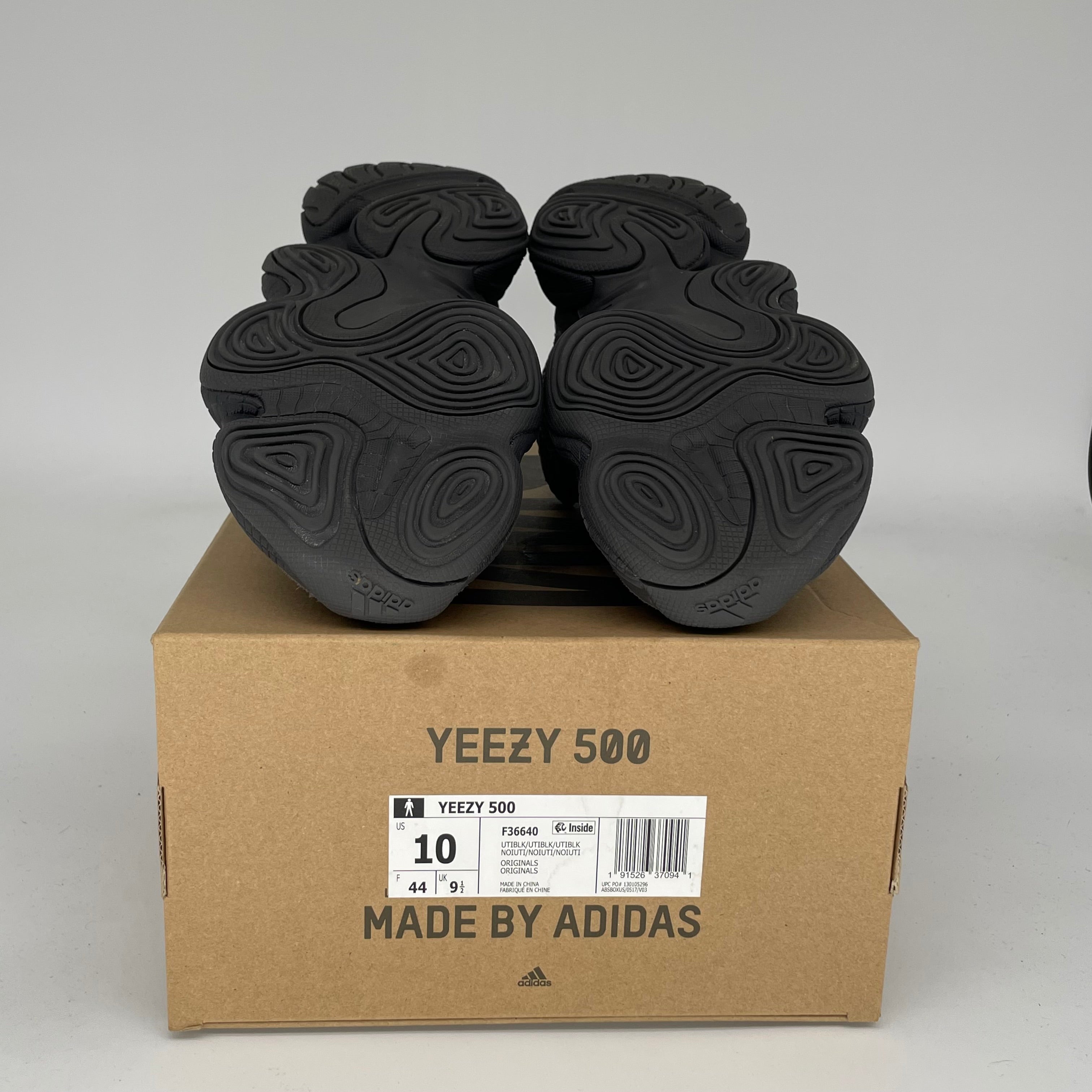 Adidas Yeezy 500 Utility Black Men's Sneakers - Size 10 (F36640) | Comfortable Running Shoes for Casual Wear & Street Style Fashion