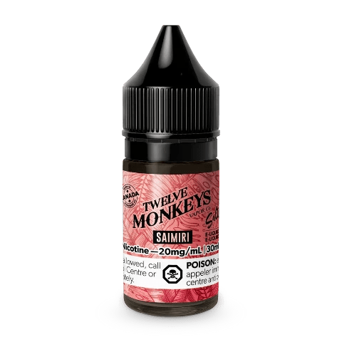 Twelve Monkeys Saimiri Salt Nicotine E-Liquid - 30mL for Refillable Vape Pods & Starter Kits | Smooth Nicotine Salt Vape Juice for All-Day Vaping