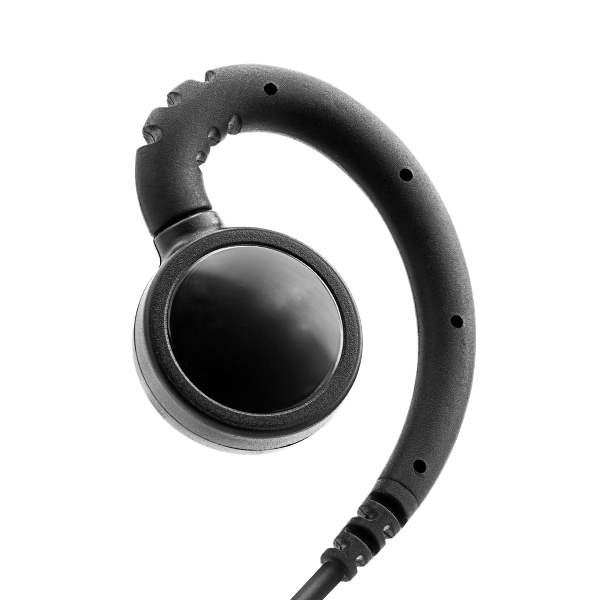 Atlantic Radio SWVL1W H8 Single Wire Swivel Earpiece - Secure & Comfortable Headset for Truckers, Security Guards & Call Center Agents