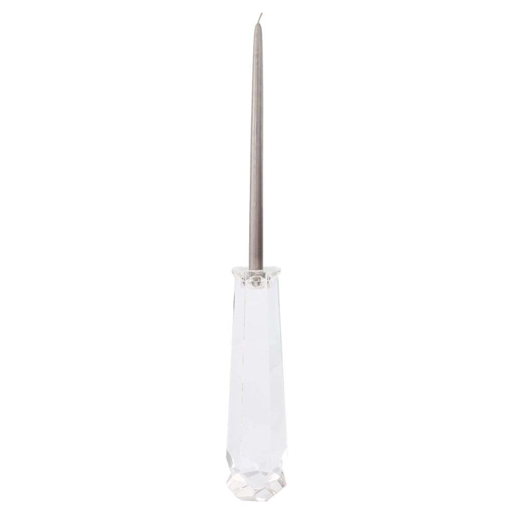 Cyan Design 11764 Clear Tall Faceted Glass Candle Holder for Home Decor, Wedding Centerpiece, and Tabletop Display
