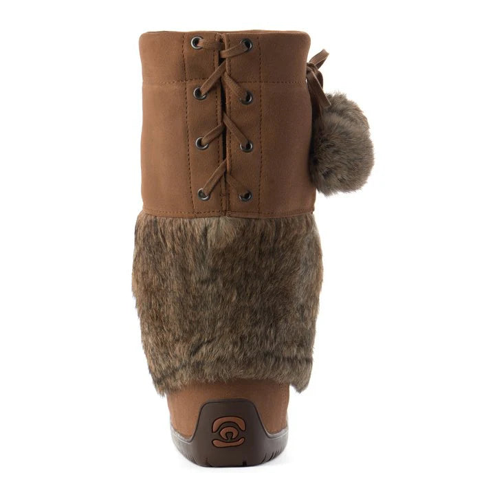 Women's Waterproof Snowy Owl Print Adjustable Mid-Calf Mukluk Boots - Warm Winter Snow Boots for Hiking, Outdoor Activities & Arctic Adventures