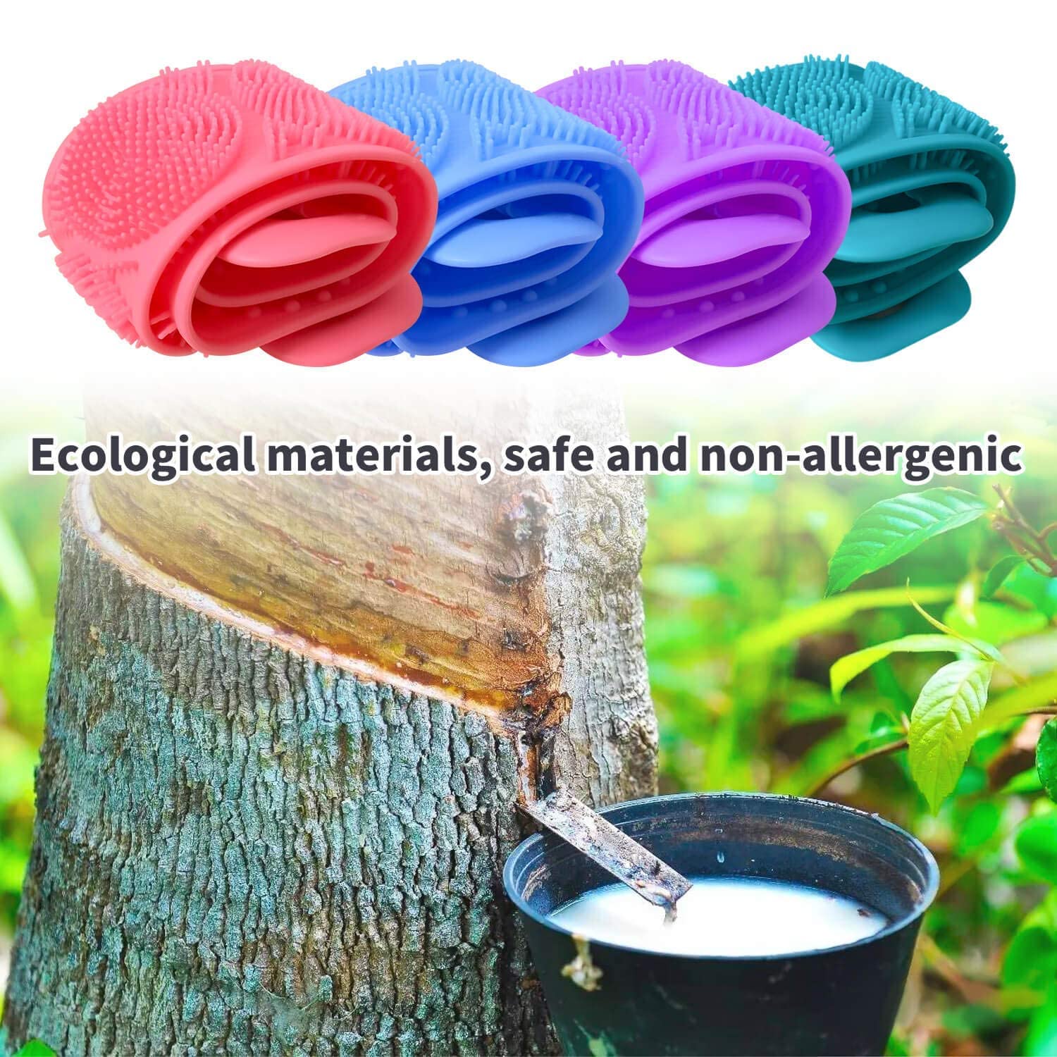 Deal2Door Silicone Body Scrubber for Women - Exfoliating Bath Brush with Soft Bristles (Multicolor) - Perfect for Shower, Spa & Sensitive Skin Care