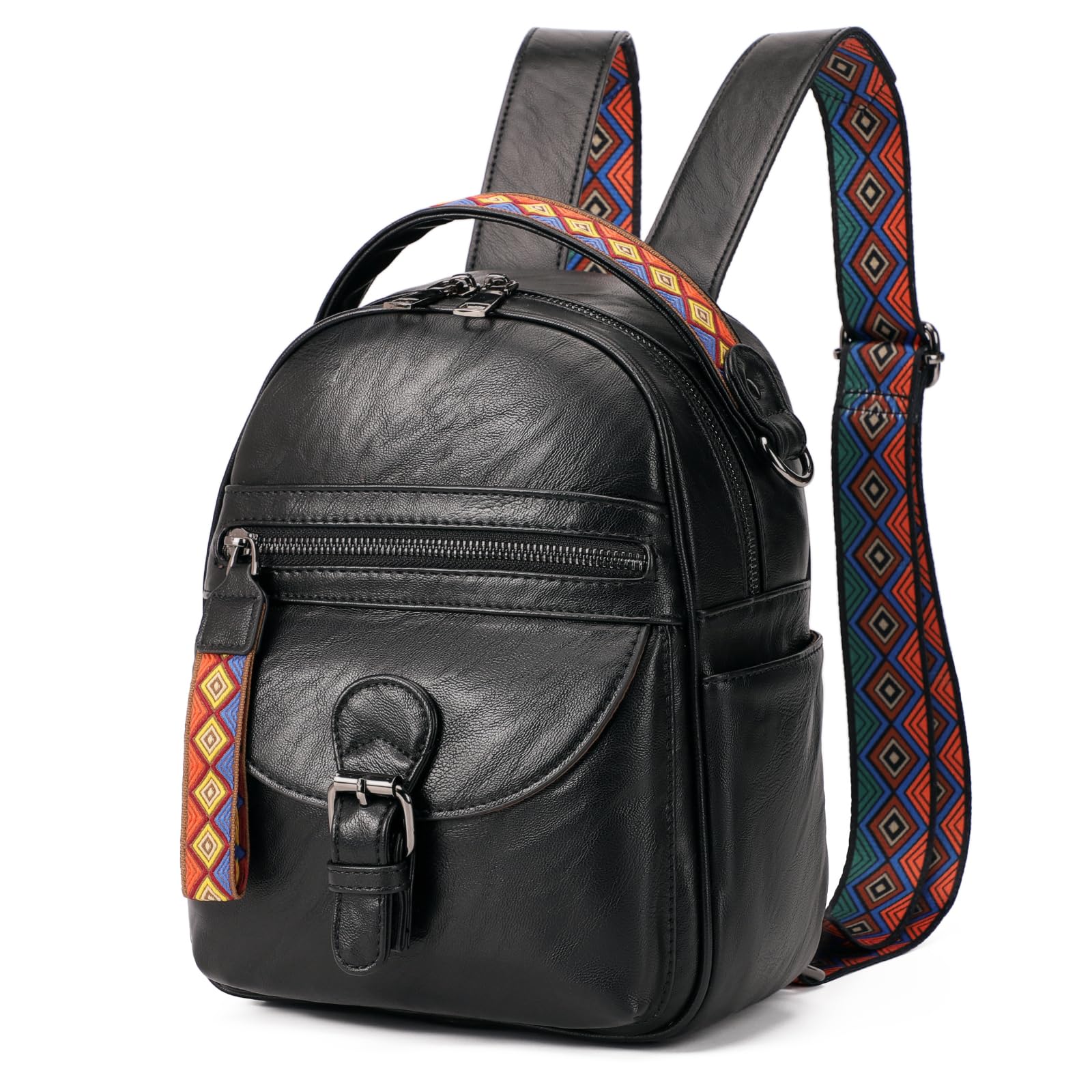 KL928 Women's Small Daypack Backpack Purse - Stylish Shoulder Bag for Ladies (Black) | Perfect for Travel, Work, and Everyday Use