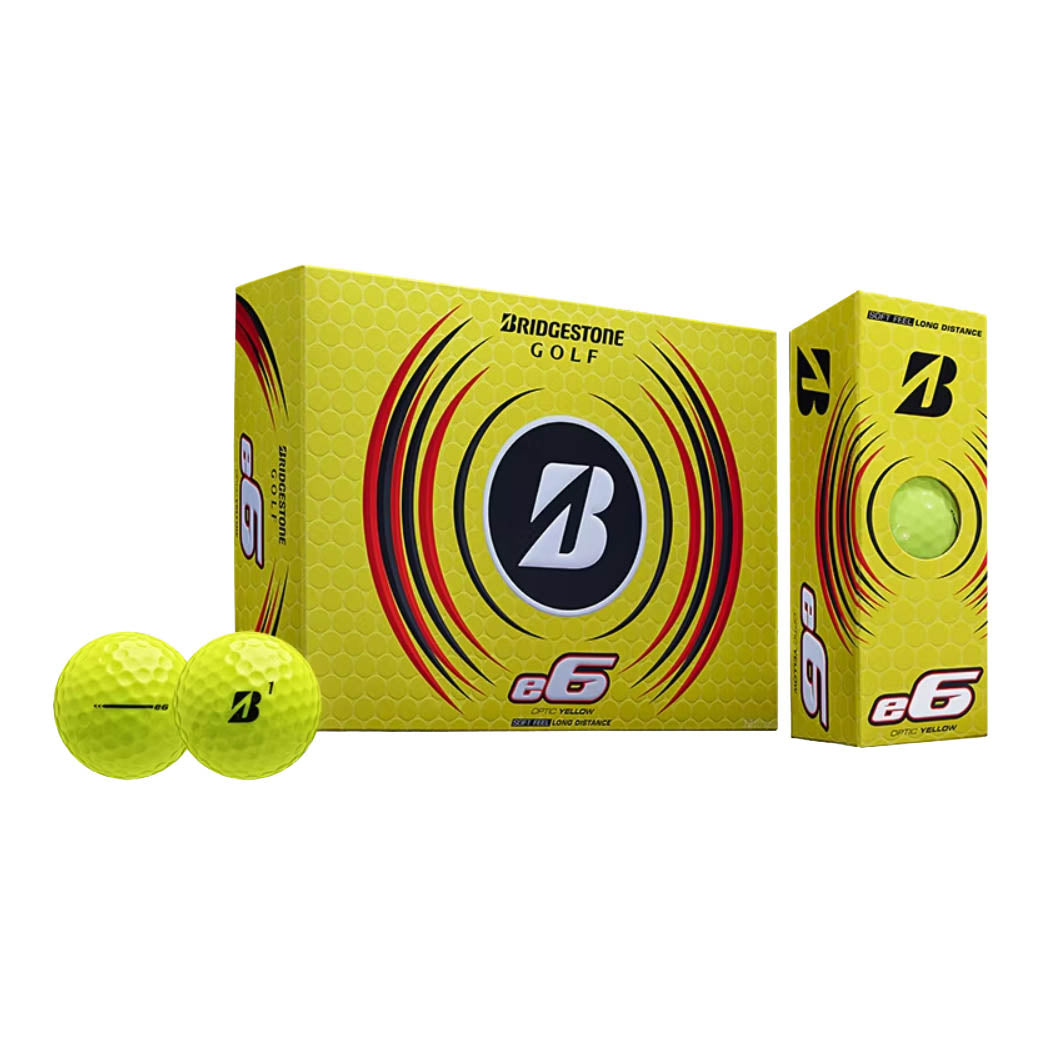Bridgestone e6 Golf Balls 12 Pack - Soft Feel, Long Distance & Straight Flight - Perfect for Recreational Golfers & Weekend Players