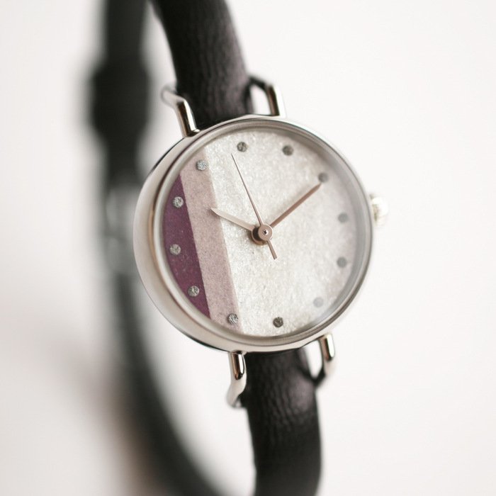 Elegant Japanese Handmade Women's Wristwatch - Wisteria Purple Color for Casual Wear & Special Occasions