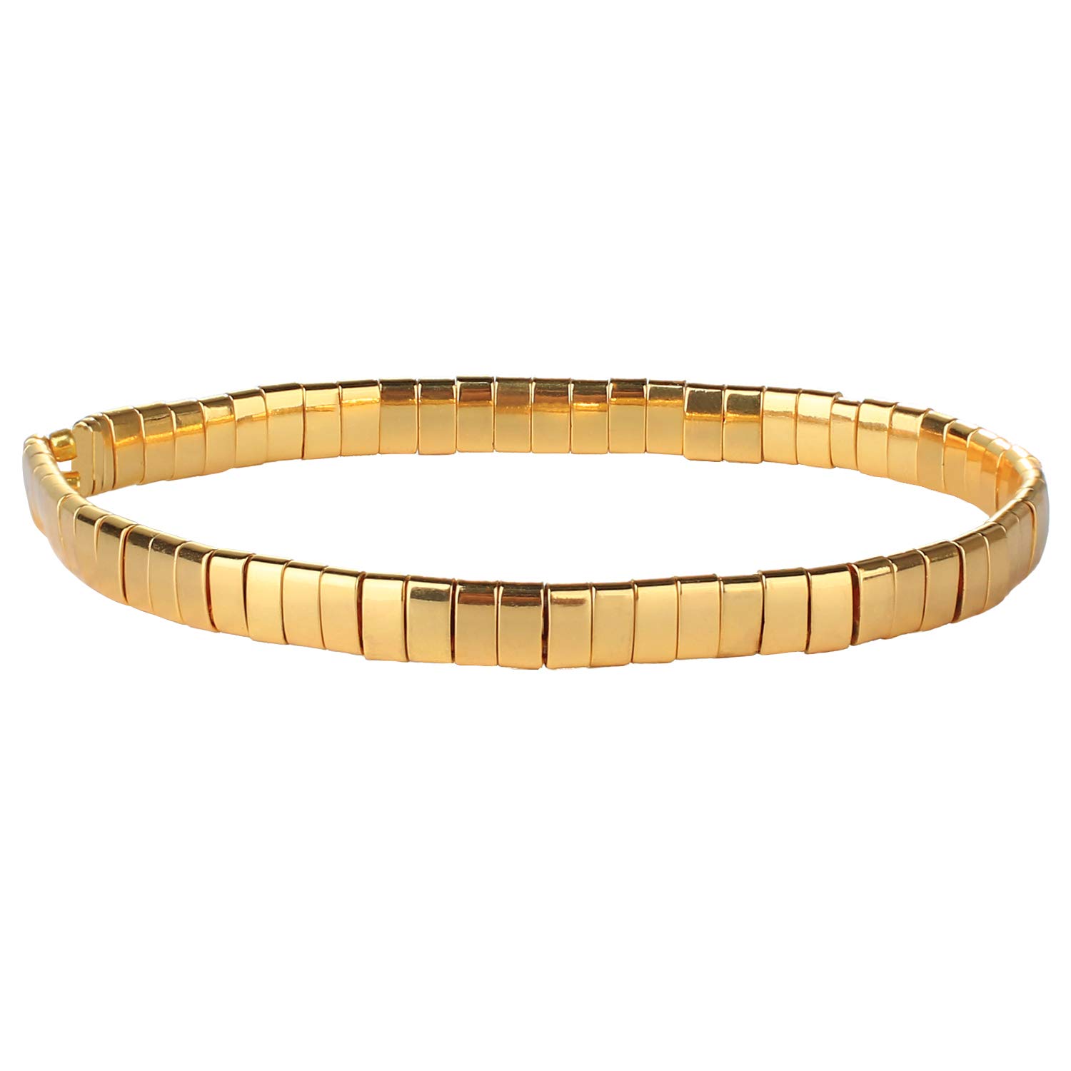 KELITCH Women's TILA Beaded Bracelet - Handmade Stretch Friendship Bracelet with Miyuki Beads in Candy Colors & Gold | Perfect for Stacking, Gifts, and Everyday Boho Fashion