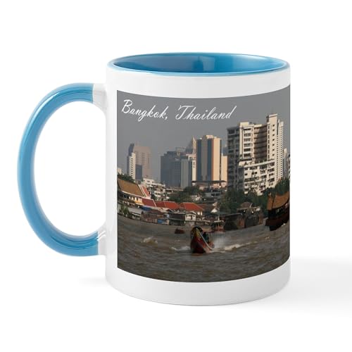 White/Blue Inside - Bangkok Thailand Coffee Mug