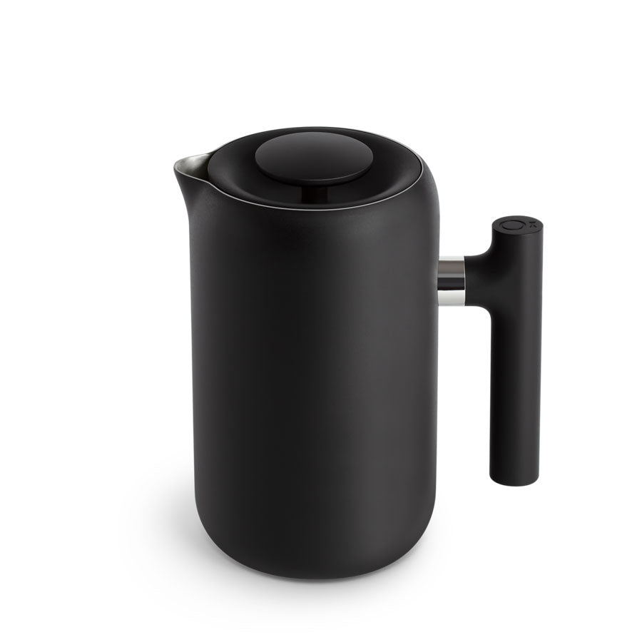 Premium Clara French Press Coffee Maker - 34oz Stainless Steel, Black - Perfect for Home, Office & Camping Brewing