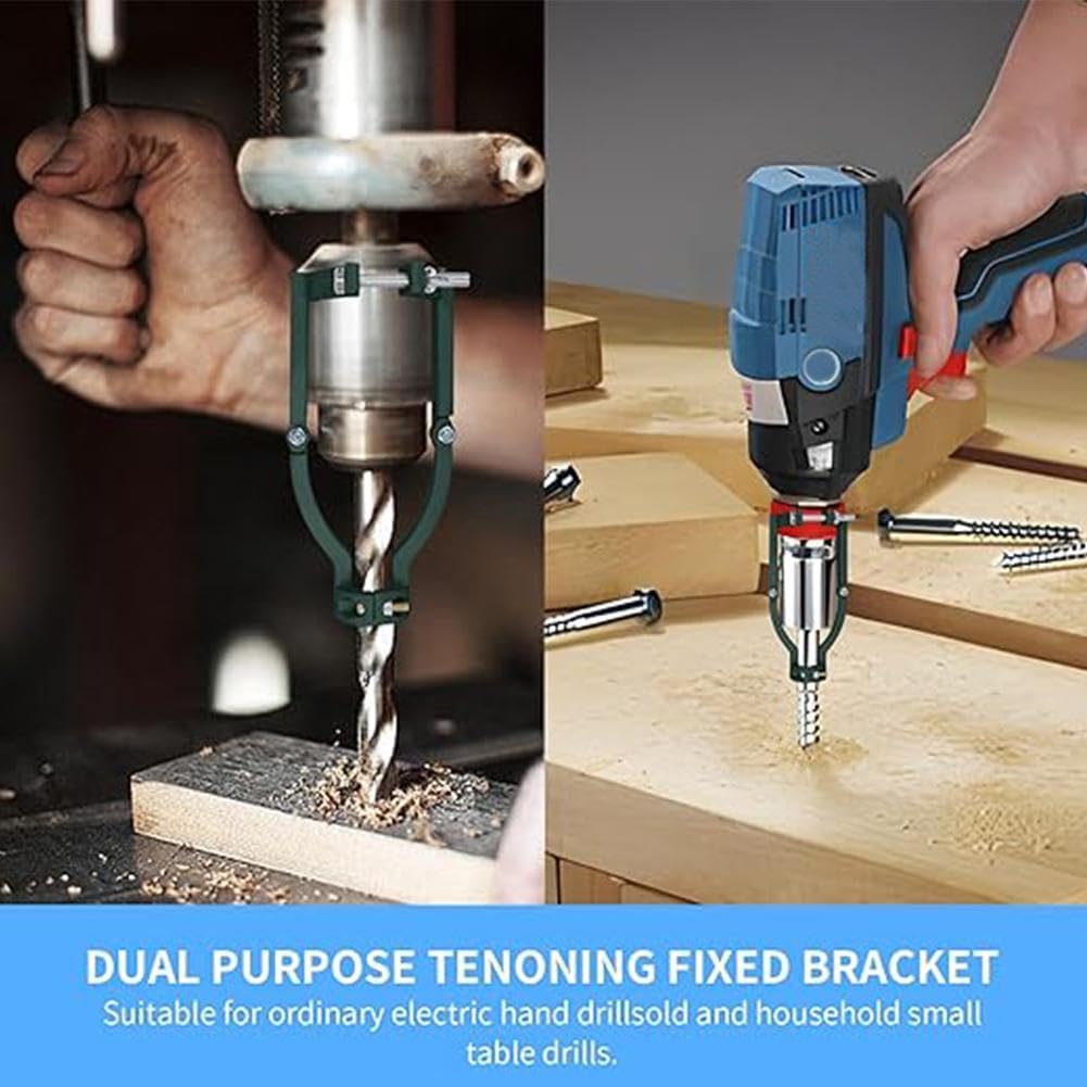Square Hole Drill Bit Adapter & Mortising Attachment for Drill Press - Power Tool Accessory for Woodworking & Cabinet Making (Perfect for Joinery, Furniture Making & DIY Projects)