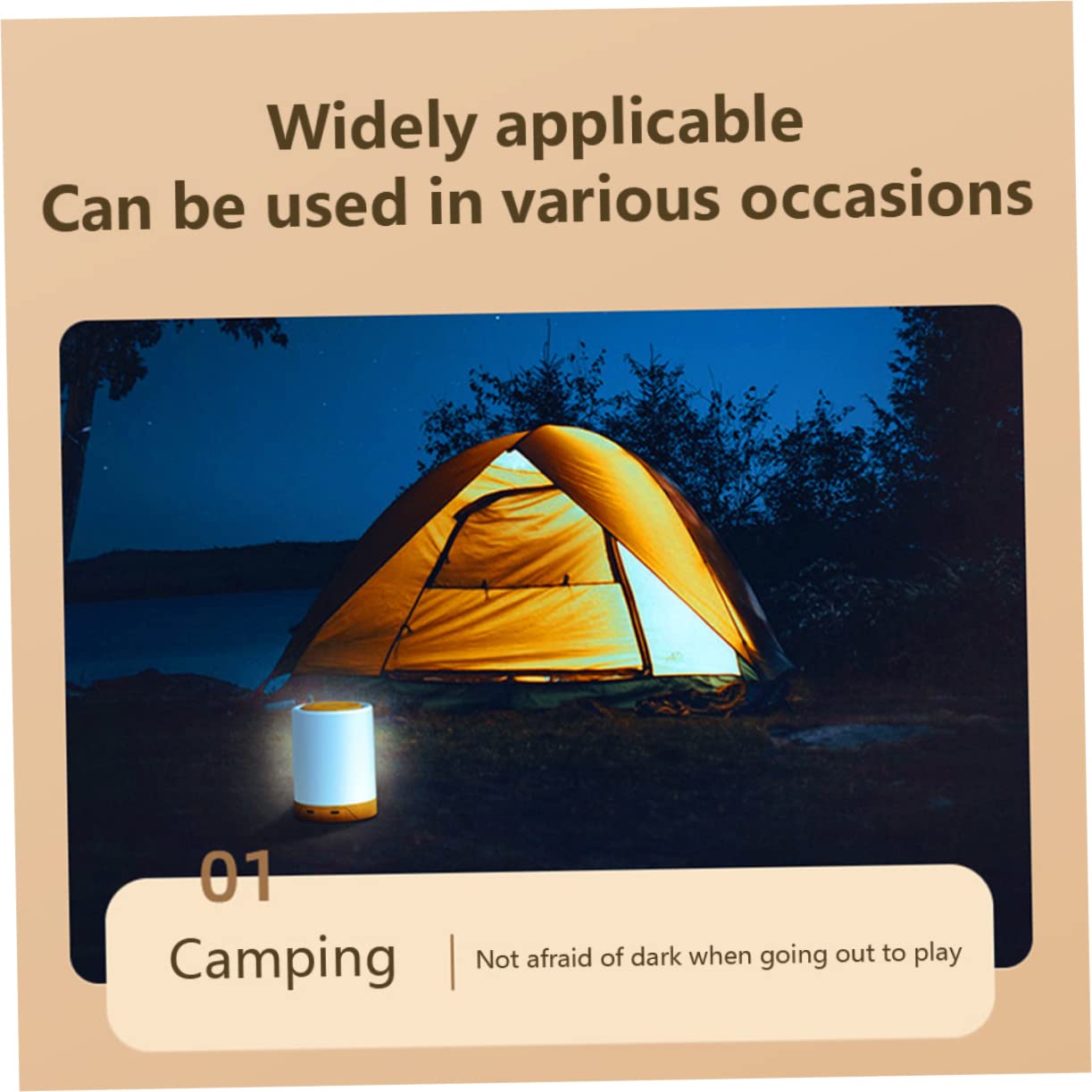 Artibetter Colorful LED Night Light - Dimmable Table Lamp for Kids, Nursery, Bedroom & Tent - Soft Glow for Sleep, Reading & Relaxation