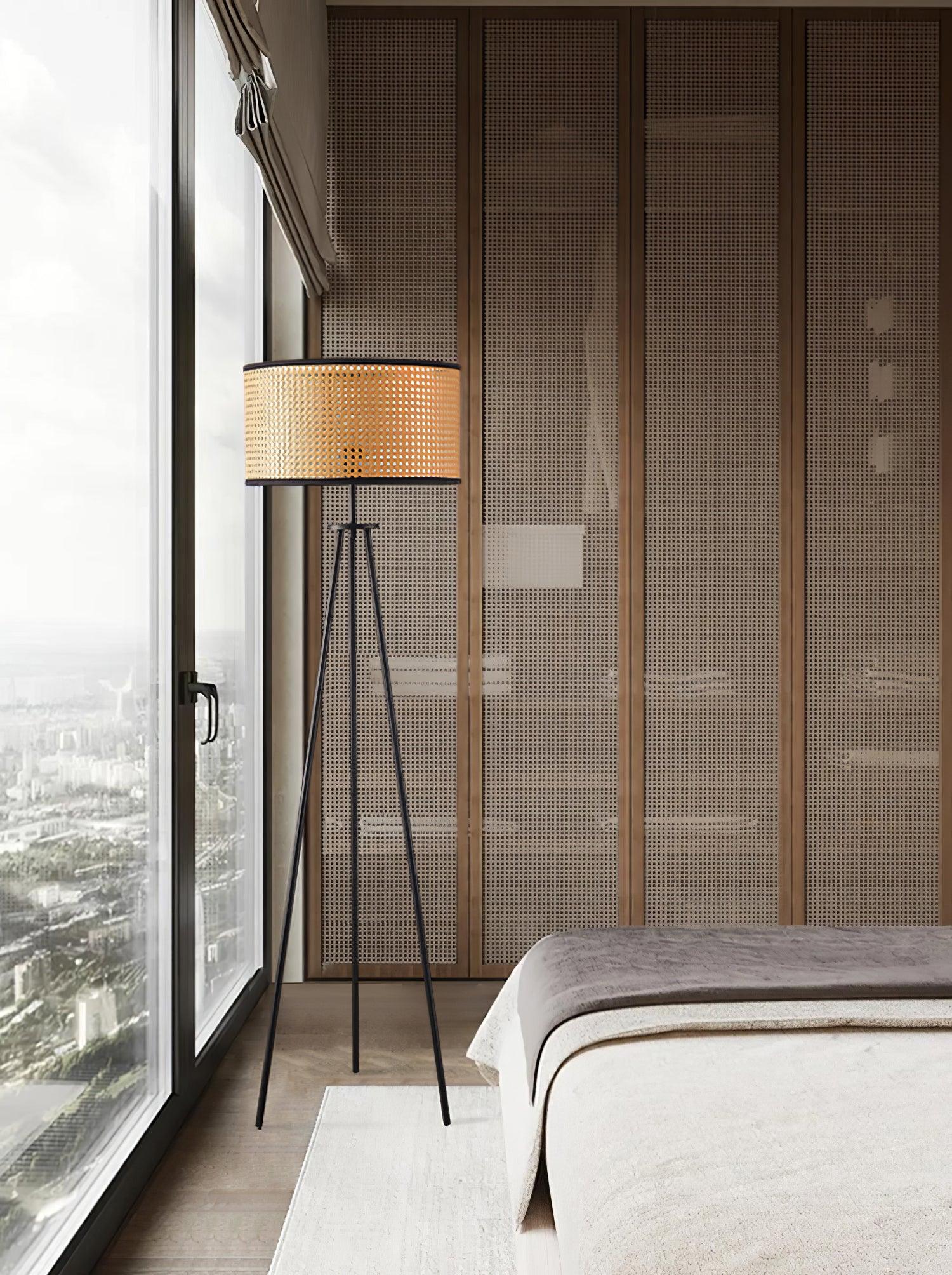 Modern Aubrey Floor Lamp with Adjustable Brightness - Perfect for Living Room, Bedroom, and Office Lighting