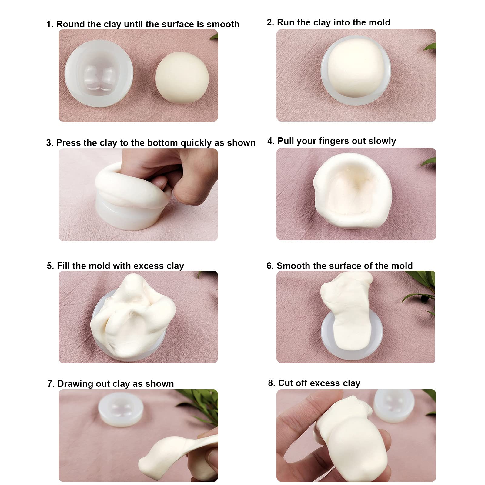 13-Piece 3D Face & Head Silicone Mold Set for Fondant, Chocolate, Gumpaste & Resin Casting - Cake Decorating & DIY Craft Supplies (Perfect for Birthday Cakes, Cupcake Toppers & Resin Art Projects)