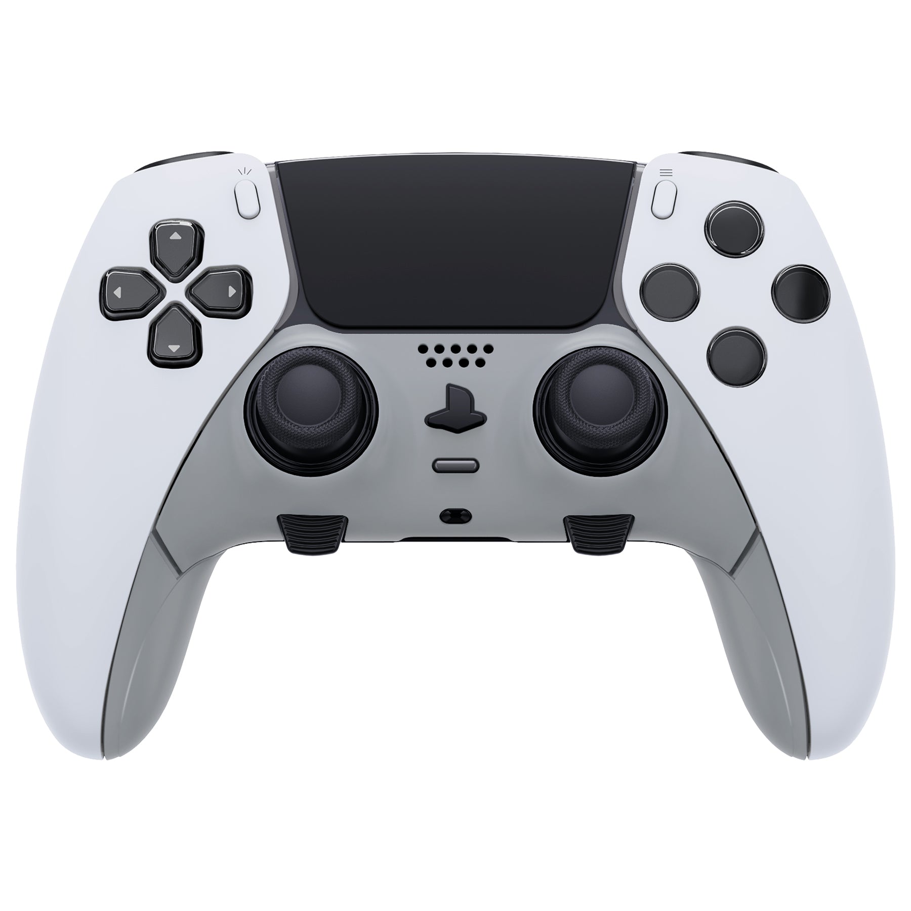 eXtremeRate New Hope Gray PS5 Edge Controller Shell - DIY Replacement Front & Back Cover with Decorative Trim | Custom Plates for Enhanced Gaming Experience | Perfect for PS5 Edge Controller Modding & Personalization