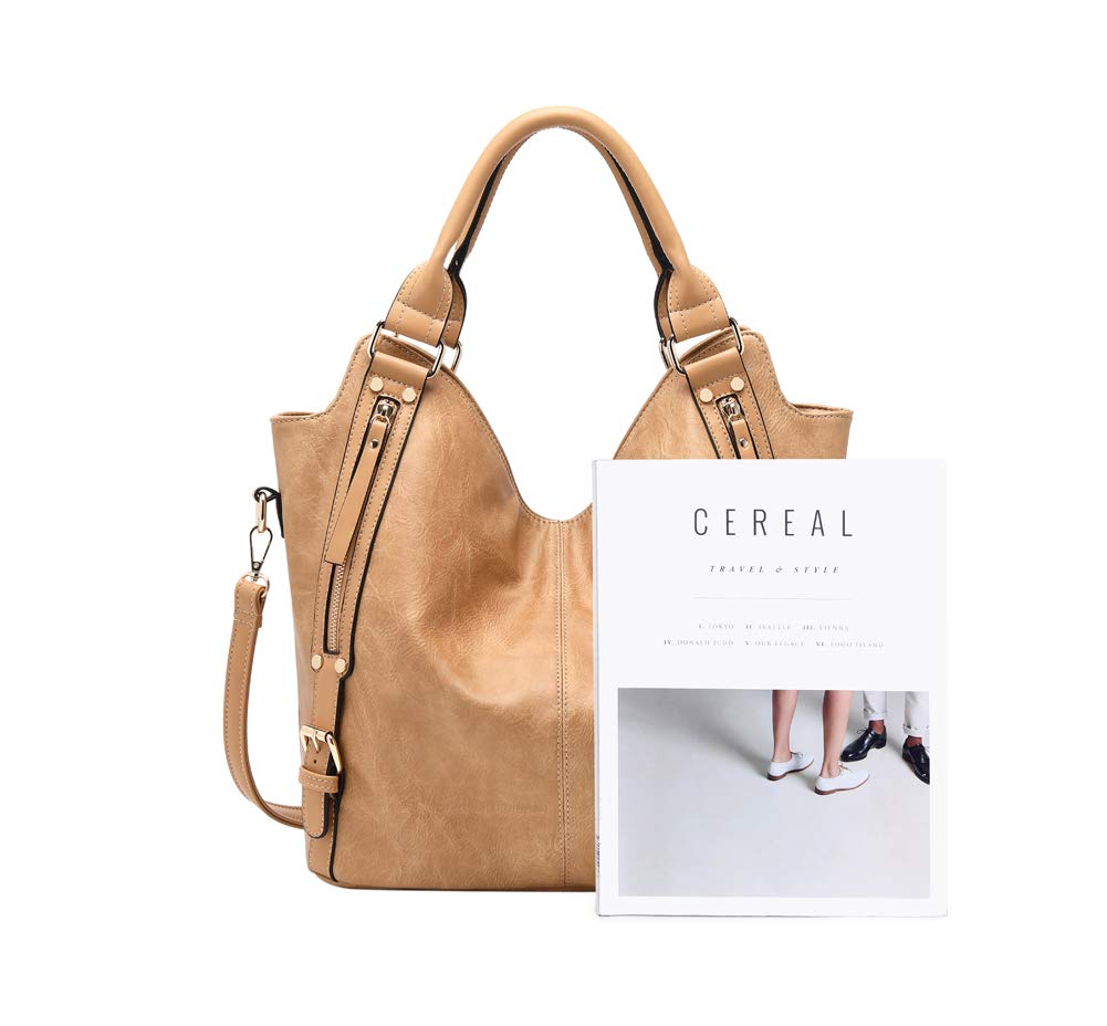 Stylish Women's PU Leather Tote Bag - Adjustable Shoulder Strap Hobo Handbag for Work, Travel & Daily Use | Fashionable Crossbody Purse for Women