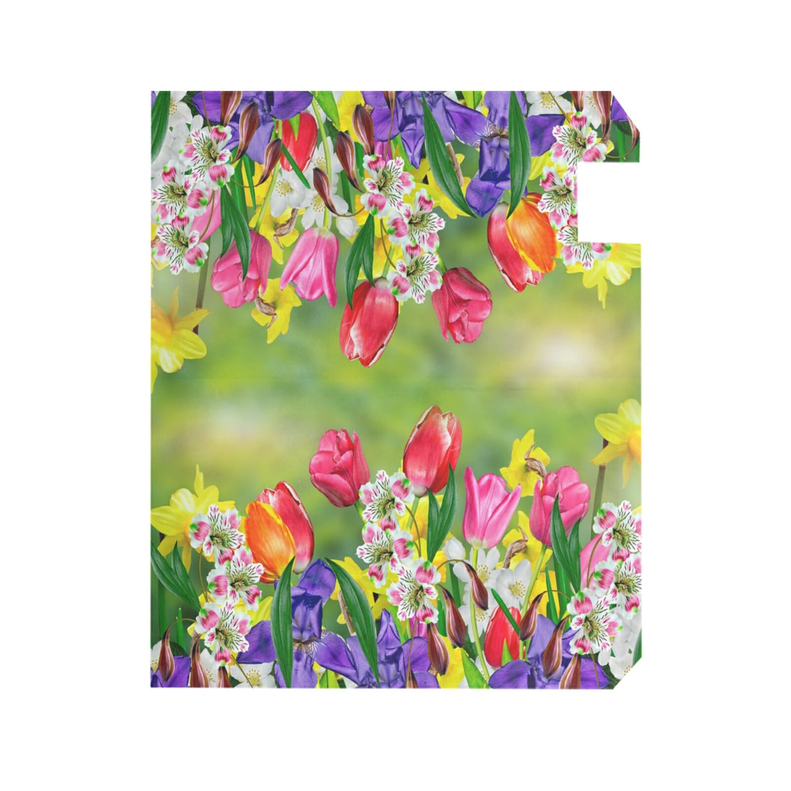 WOOR Spring Flowers Magnetic Mailbox Cover - Daffodils & Tulips Design, Standard Size 18