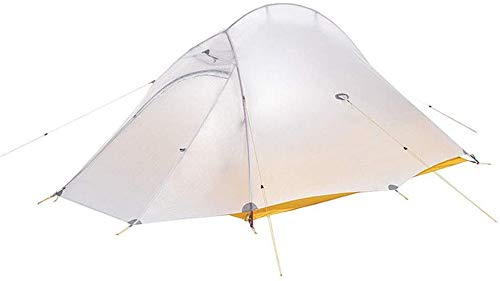 DPPAN 4-6 Person All-Season Waterproof Windproof Family Camping Tent - Lightweight & Durable for Outdoor Hiking, Mountaineering & Backpacking (10D Golden Orange) - Perfect for Family Adventures, Weekend Camping Trips & Outdoor Exploration