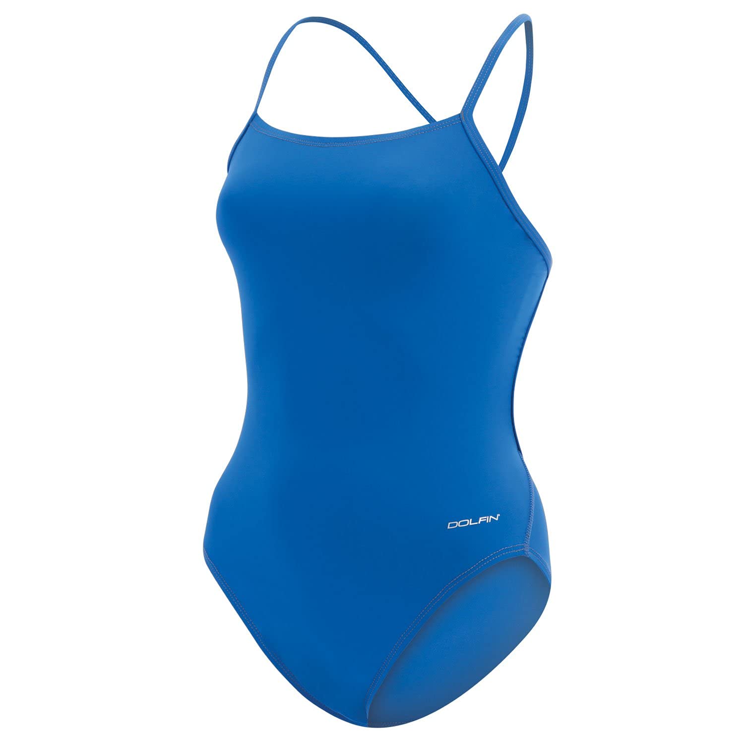 DOLFIN Women's Graphlite Solid Cross Back Swimsuit - High Performance One Piece Bathing Suit for Swimming, Surfing & Beach Activities